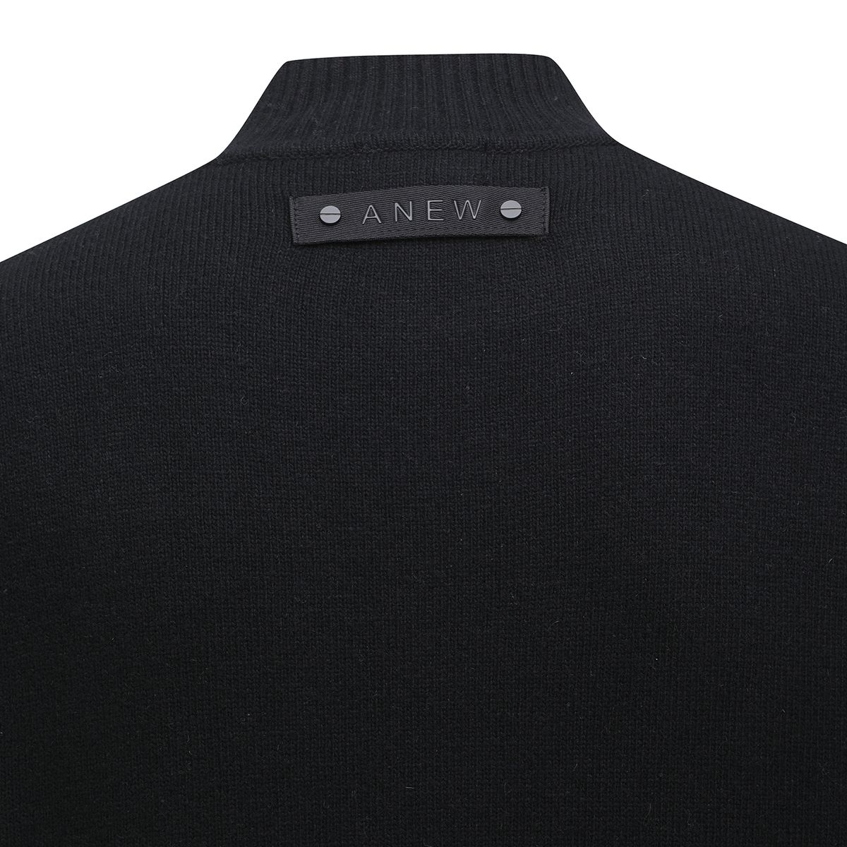 어뉴골프(ANEW GOLF) MEN KNIT BLOCK HIGH NECK SWEATER_BK