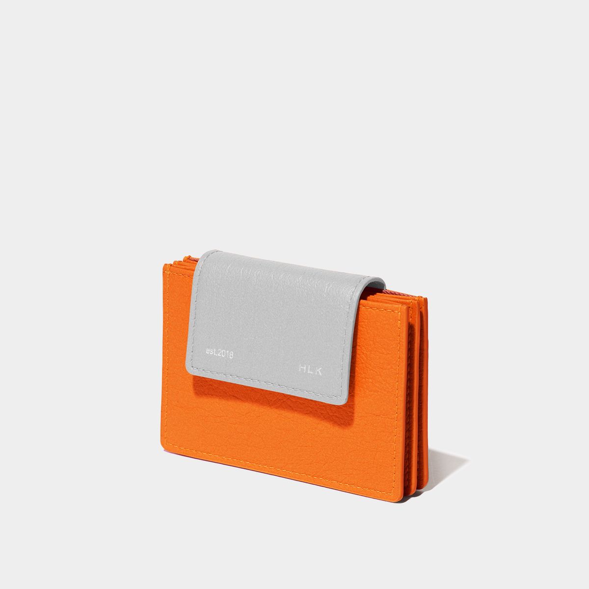 할리케이(HARLIEK) 세미 플립 카드지갑 / Sami Flip Card Wallet [Orange Gray]