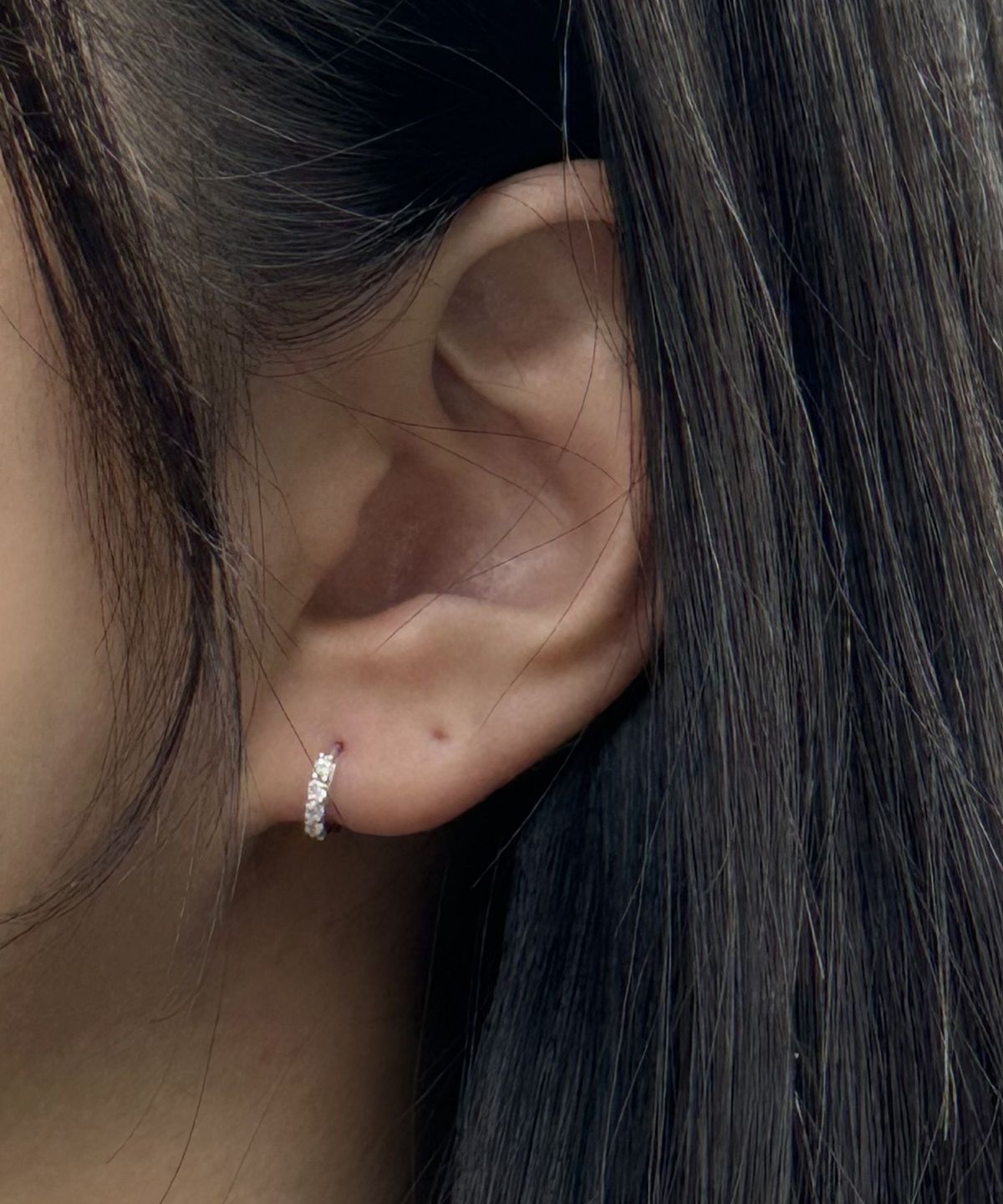 바라두(BARADU) [BARADU 925] Pave mini round hoop earrings