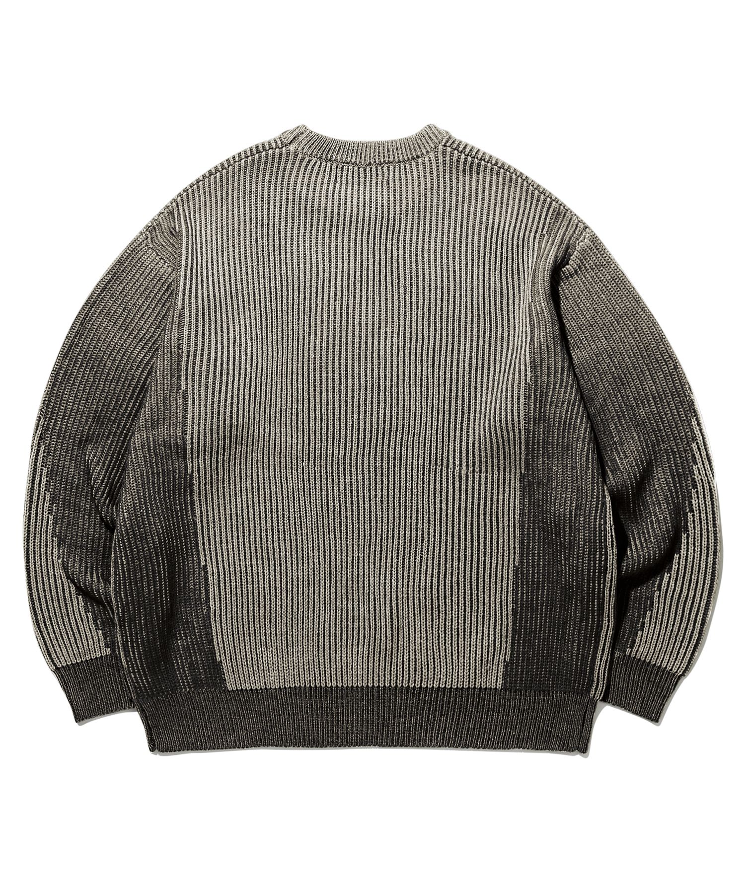 MUSINSA | TRILLION Washable two-tone crewneck graphic knit