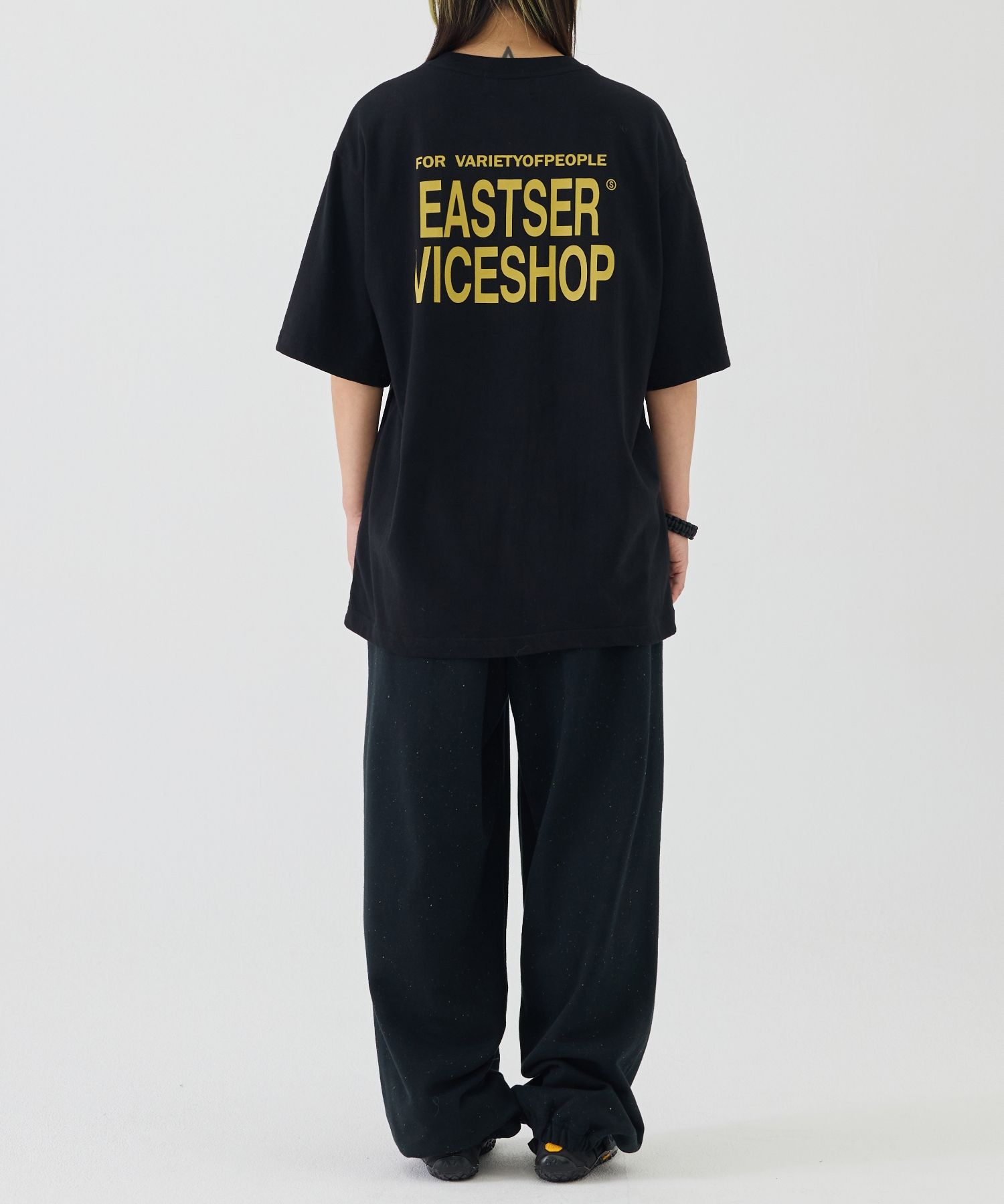 MUSINSA | EAST SERVICE SHOP Symbol Sweat Pants - Black