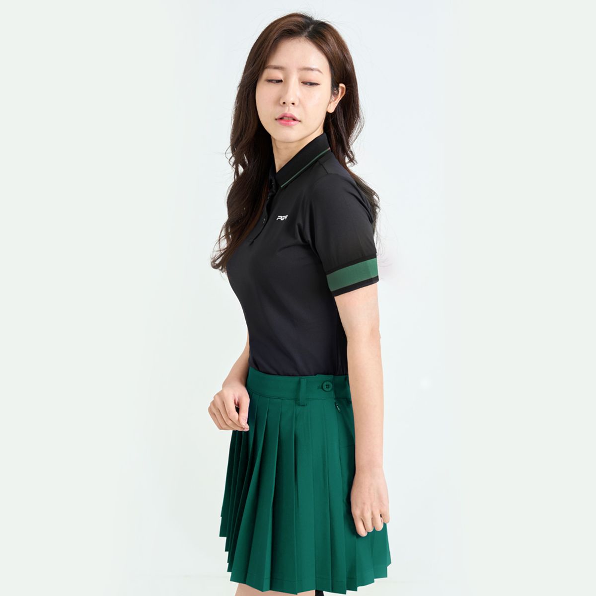 피지알(PGR) 큐롯 플리츠 스커트 그린 GS-164