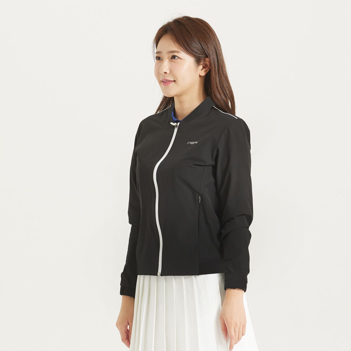 피지알(PGR) 집업 바람막이 자켓 블랙 GW-442