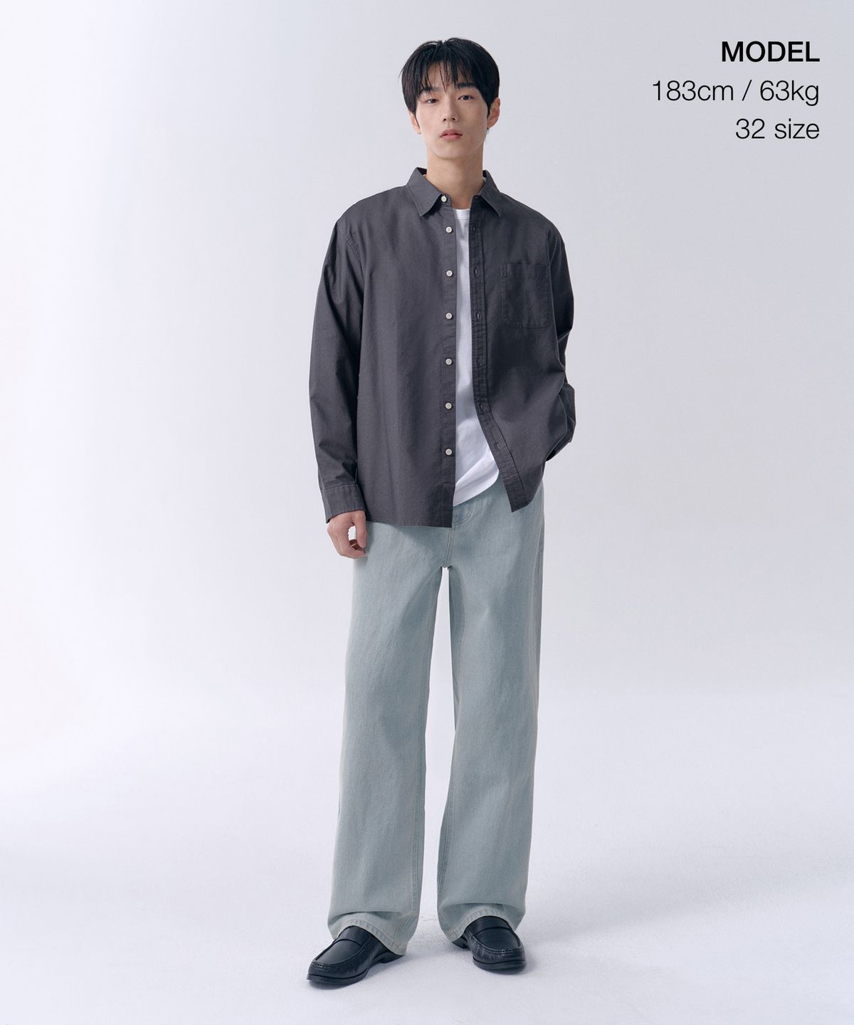 무신사 스탠다드(MUSINSA STANDARD) 와이드 데님 팬츠 [블리치]