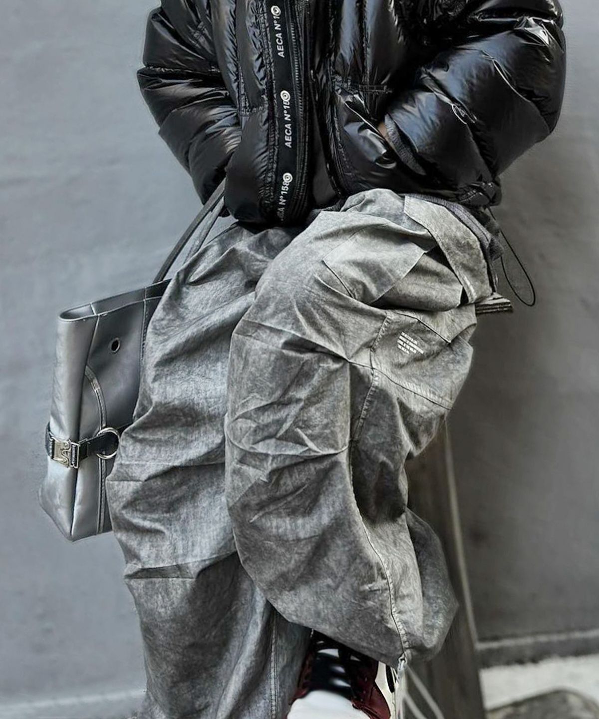 더마일(THEMILE) CN PIECE DYDING BALLON PANTS [GREY]