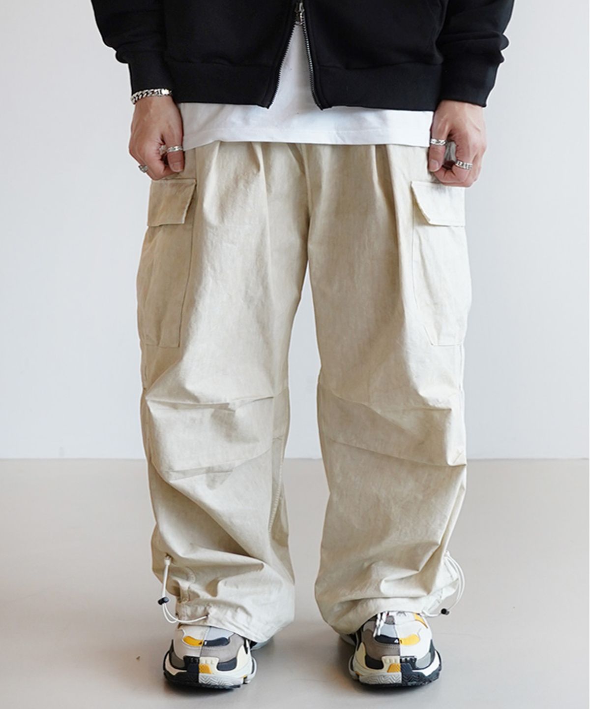 더마일(THEMILE) CN PIECE DYDING BALLON PANTS [BEIGE]