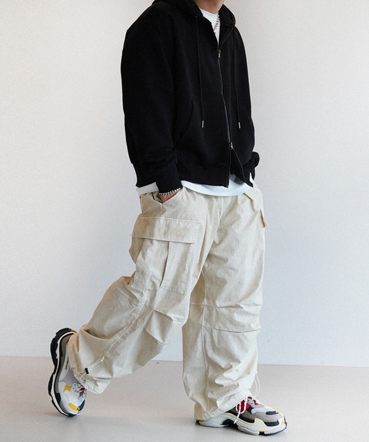 더마일(THEMILE) CN PIECE DYDING BALLON PANTS [BEIGE]