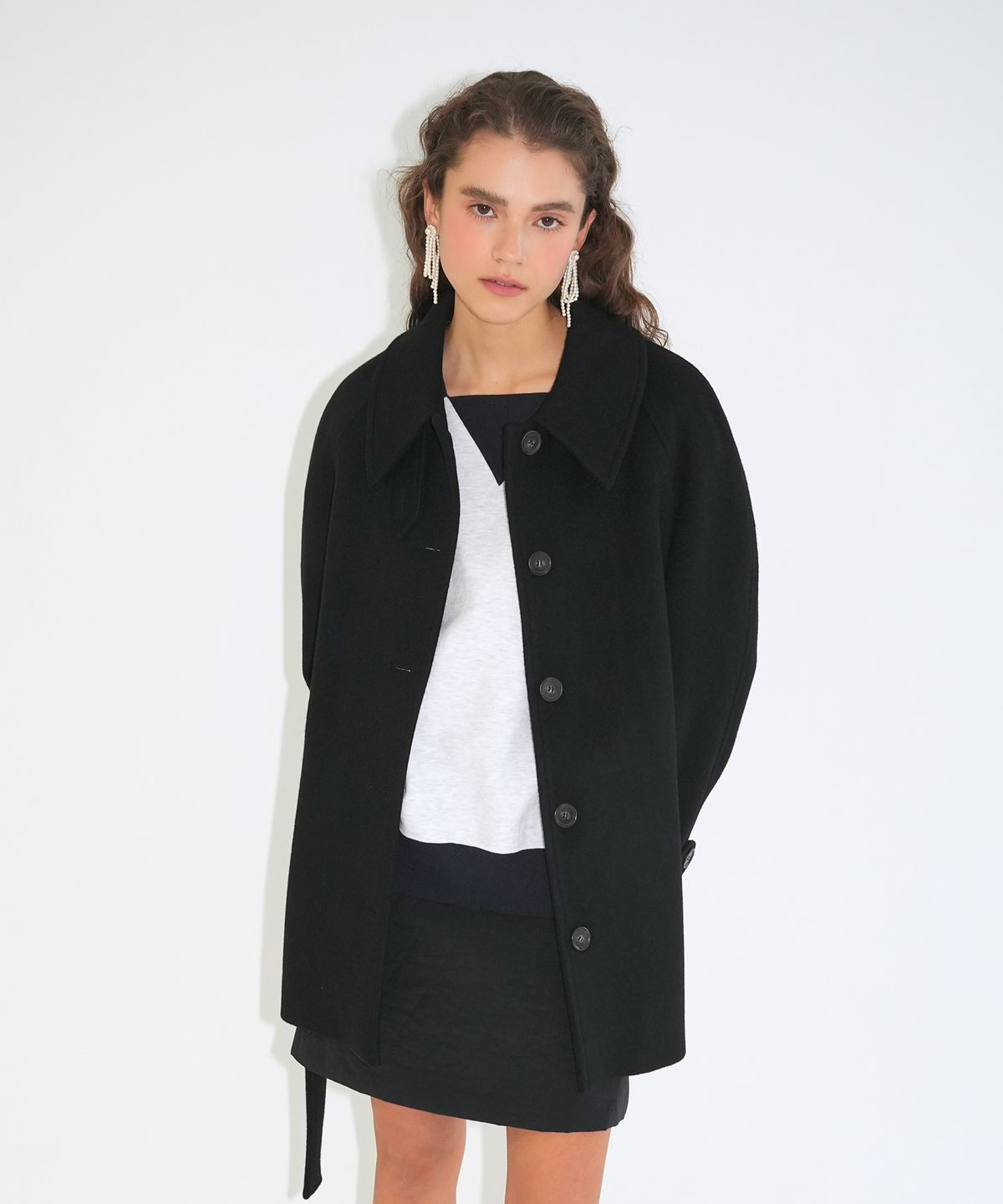 폴앤앨리스(PAUL&ALICE) QUILTED MINI SKIRT / BLACK