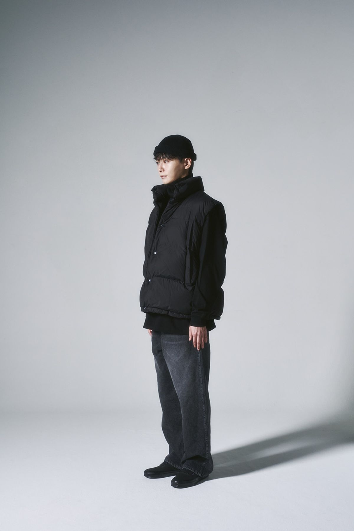 히즈핸더(HISHANDER) DUCK DOWN VEST [Black]