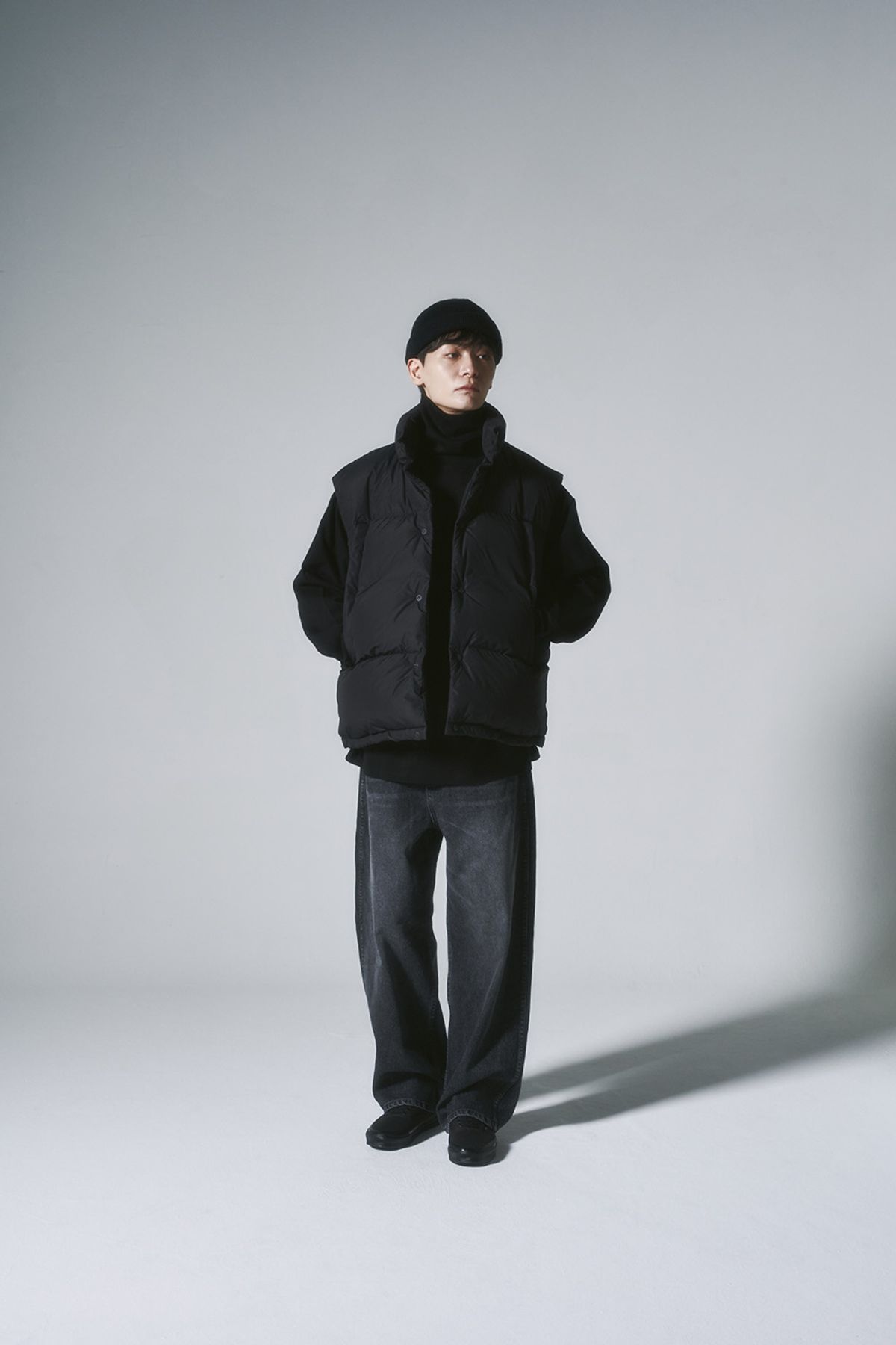히즈핸더(HISHANDER) DUCK DOWN VEST [Black]