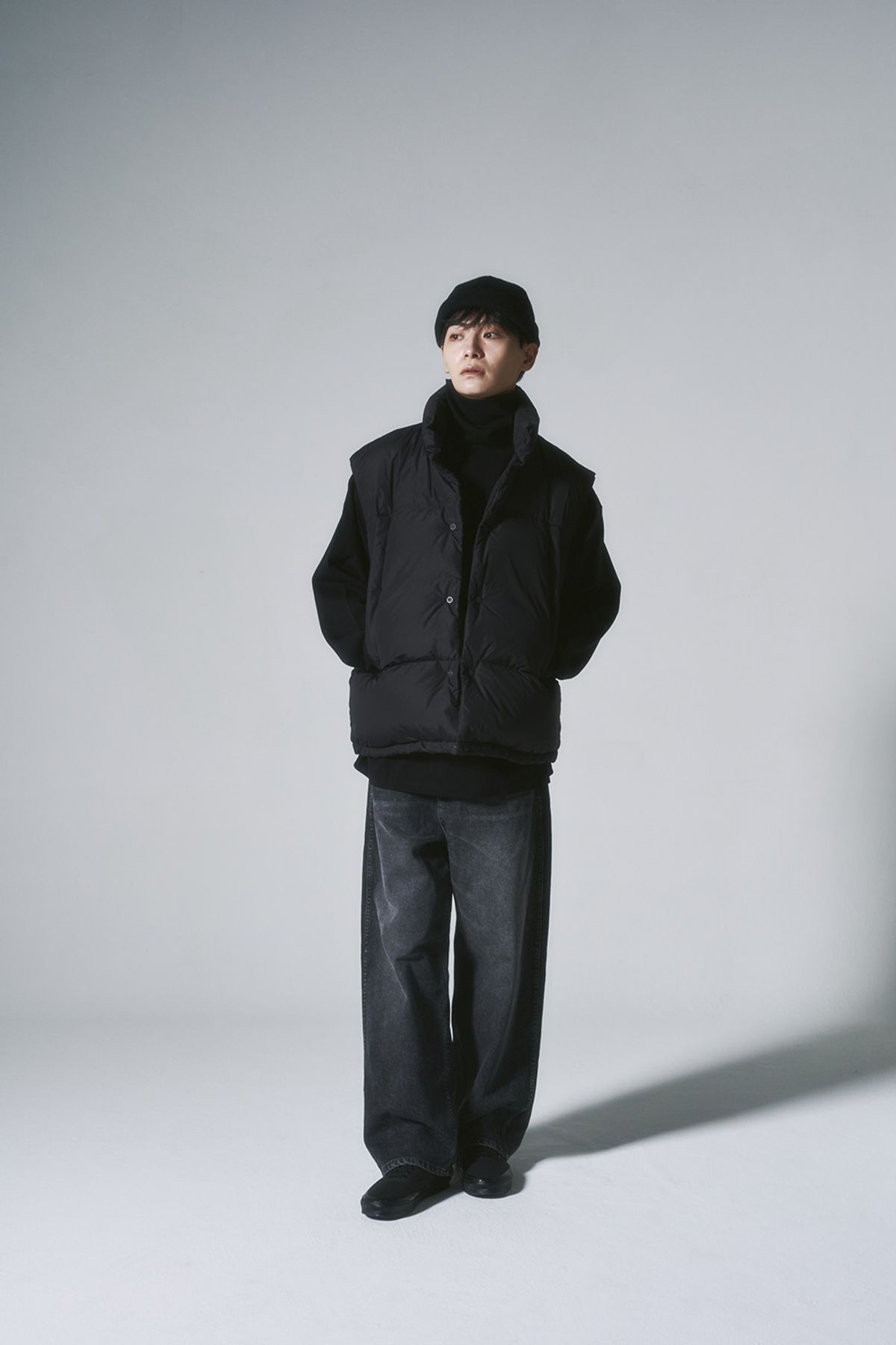 히즈핸더(HISHANDER) DUCK DOWN VEST [Black]