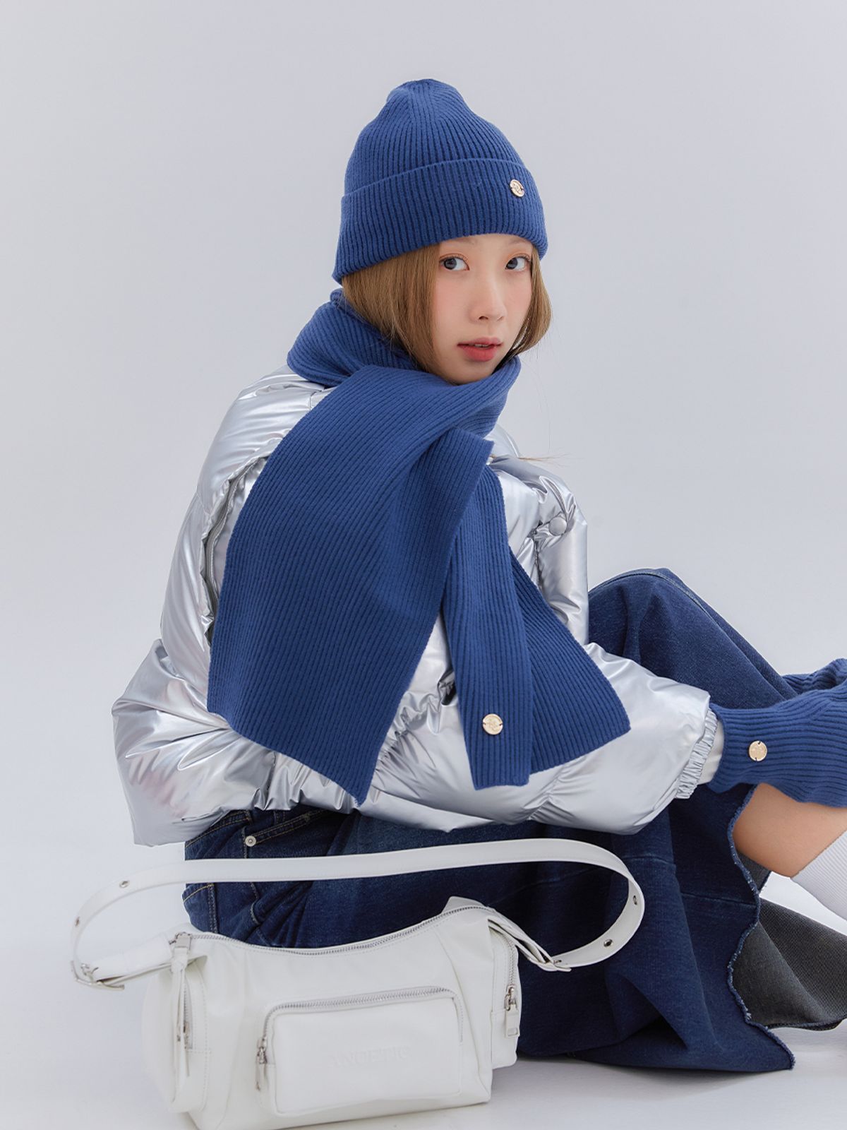 아노에틱(ANOETIC) ANC BEANIE & MUFFLER & GLOVES SET_BLUE