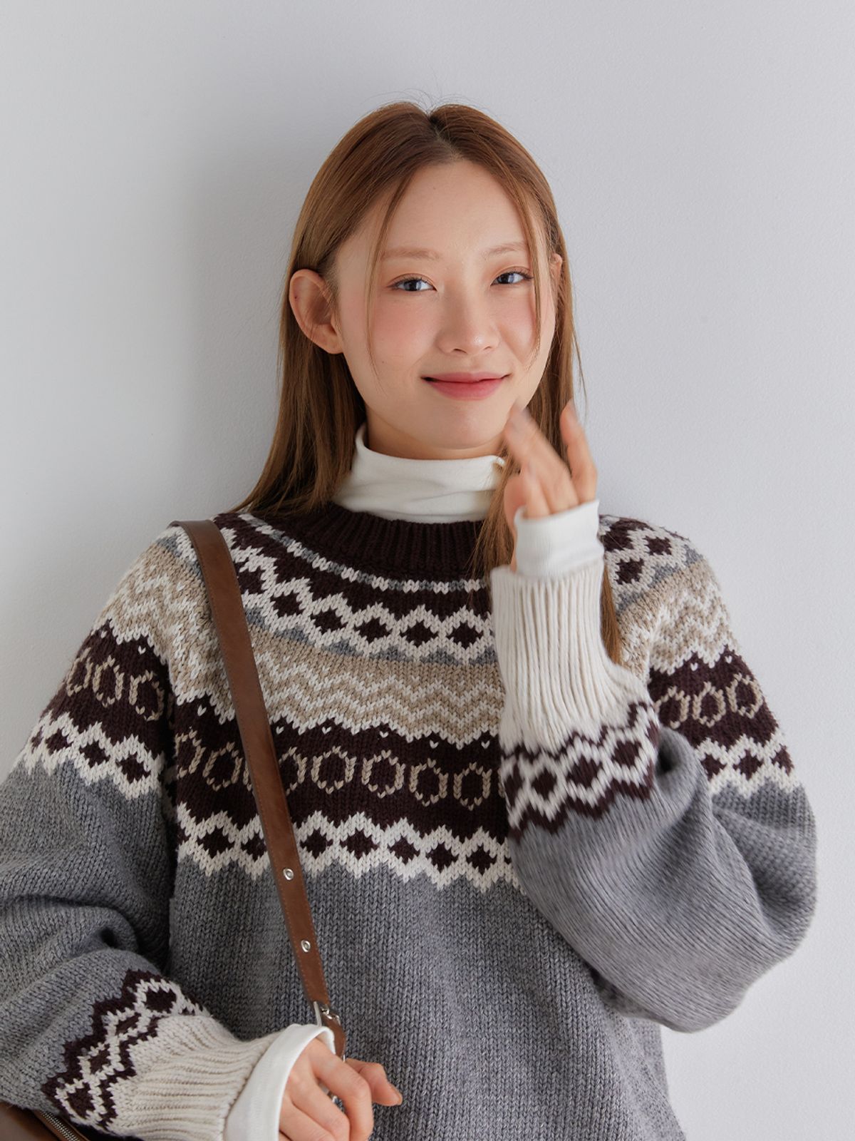 아노에틱(ANOETIC) ANC NORDIC PULLOVER KNIT_GREY