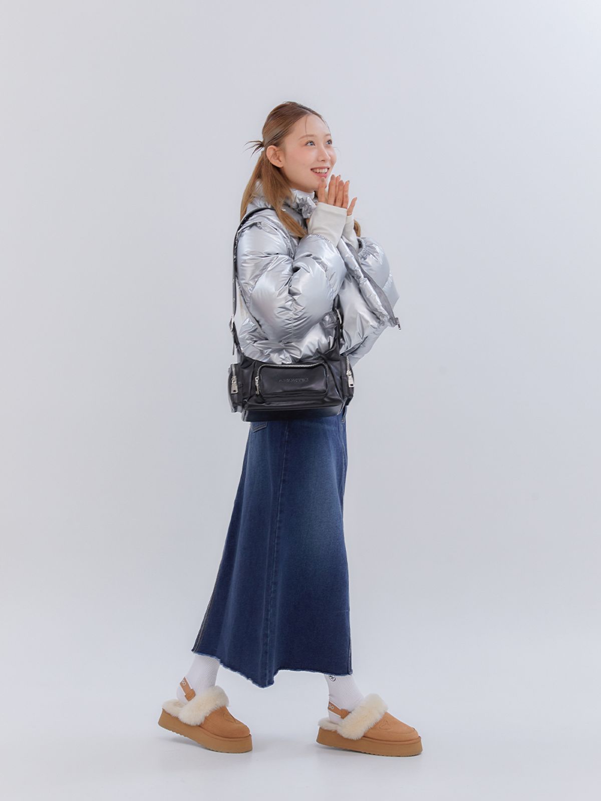 아노에틱(ANOETIC) CLASSIC DENIM MAXI LONG SKIRT_BLUE