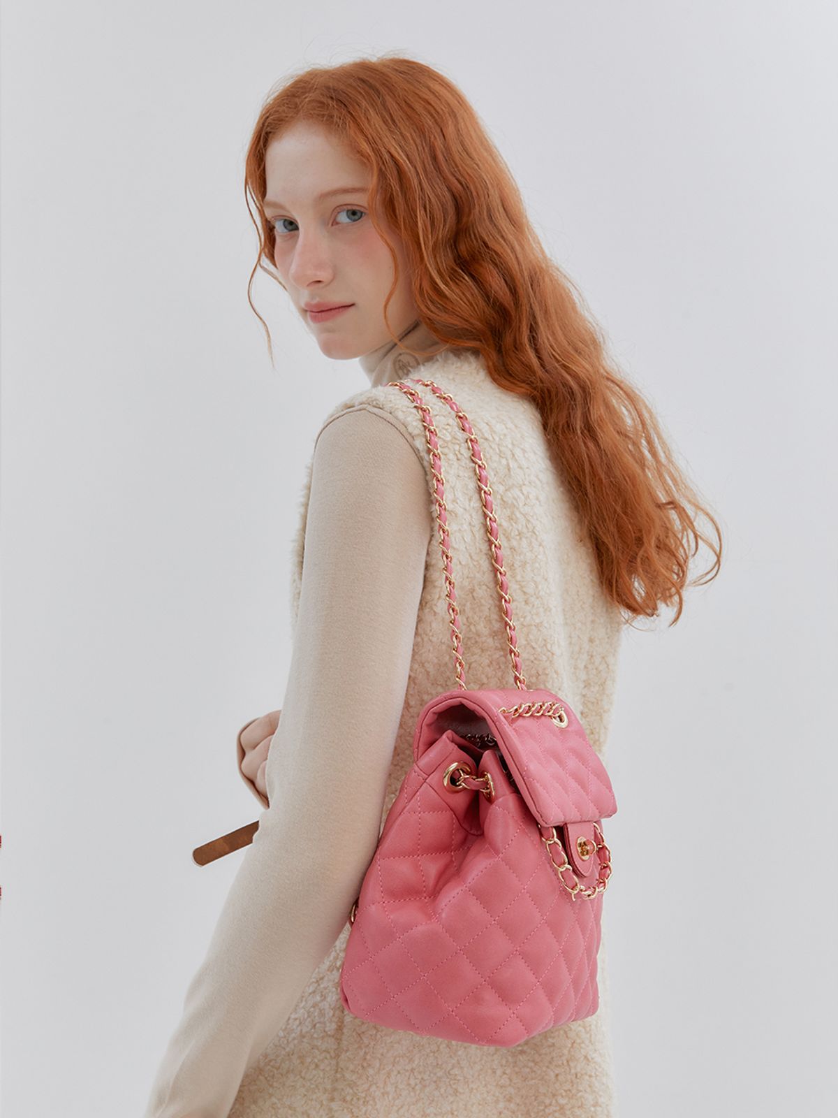 아노에틱(ANOETIC) ANC CLASSIC BACKPACK_QUILTING PINK