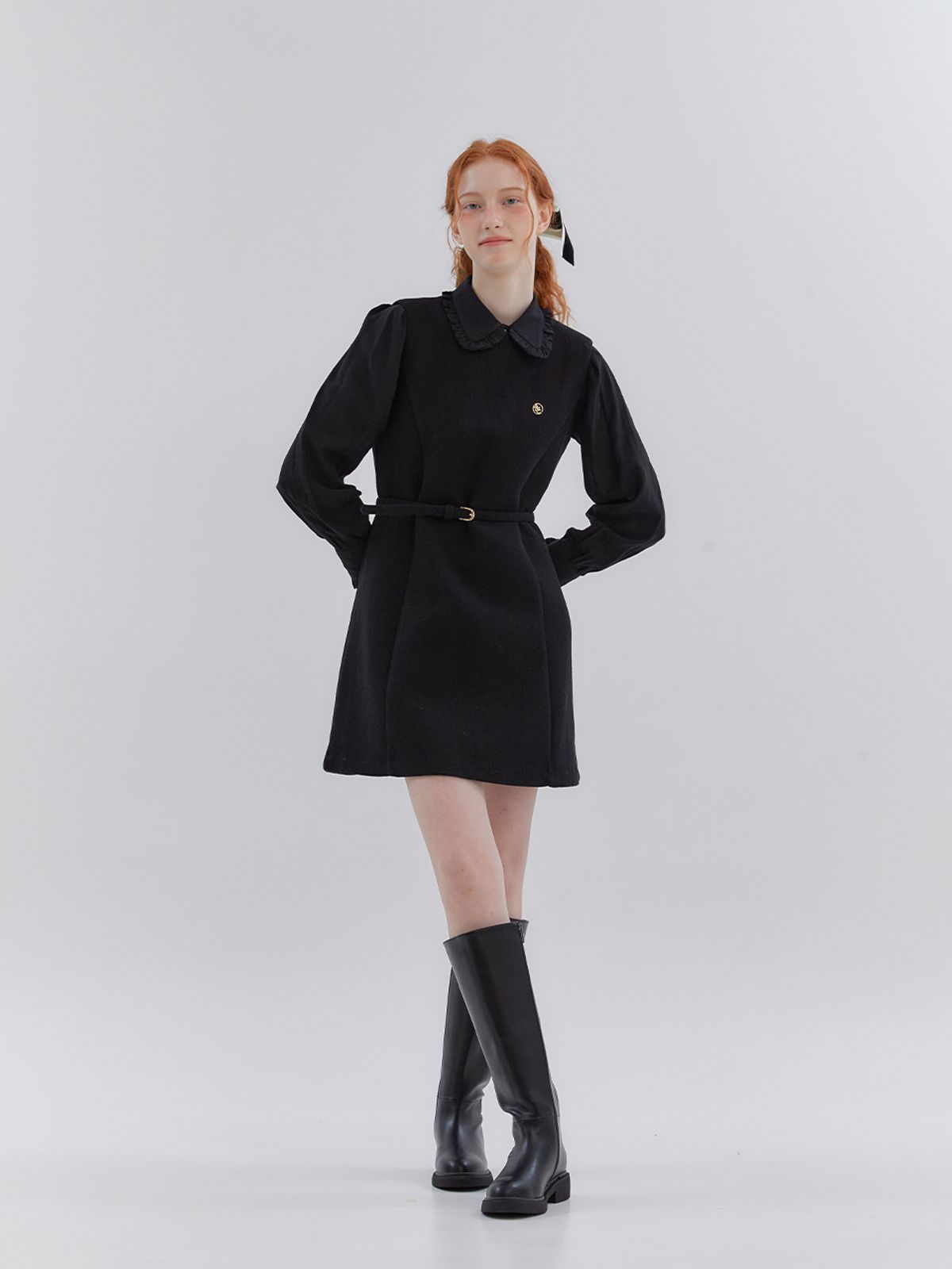 아노에틱(ANOETIC) ANC BELT SLEEVELESS ONE-PIECE_BLACK