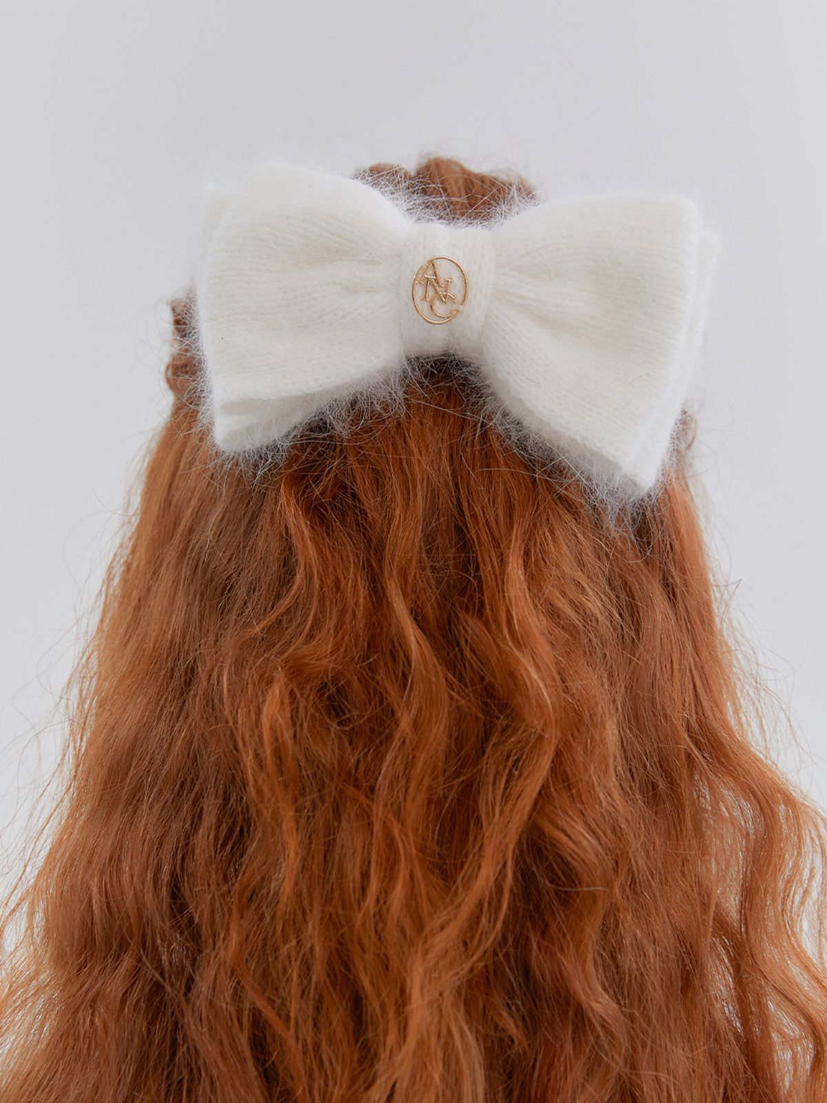 아노에틱(ANOETIC) ANC RIBBON ANGORA KNIT HAIRPIN_2COLOR