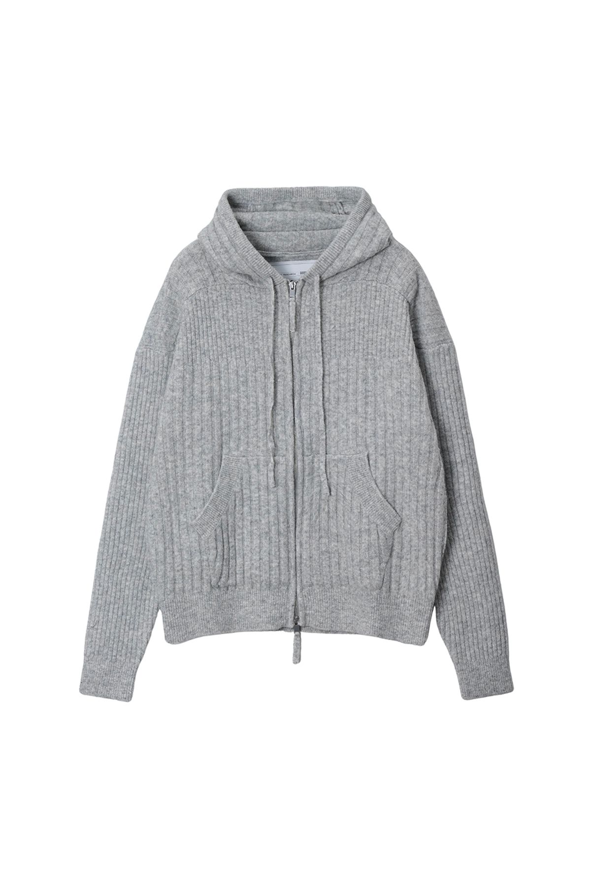 에프디알(FDR) Souffle Varigated Rib Hood Zip Up_Melange Green