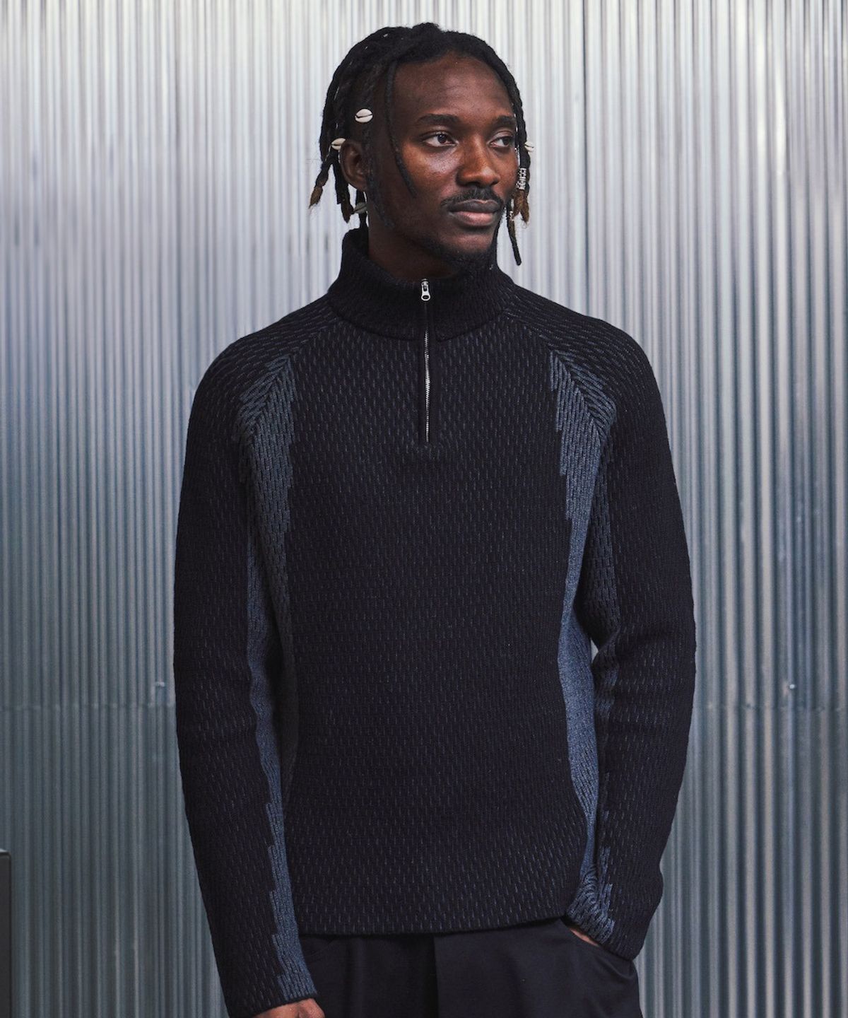 에프디알(FDR) Honey Comb JQD Racing Half Zip Up_Black/Charcoal