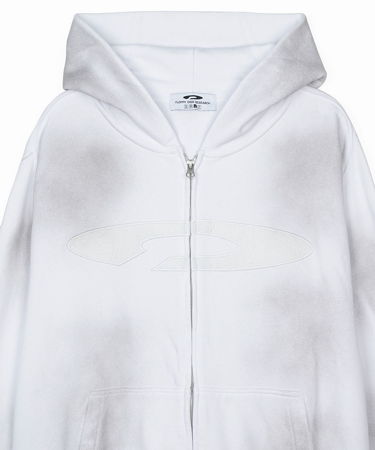 에프디알(FDR) Gradation Washed Disk Logo Hood Zip-Up_Cream