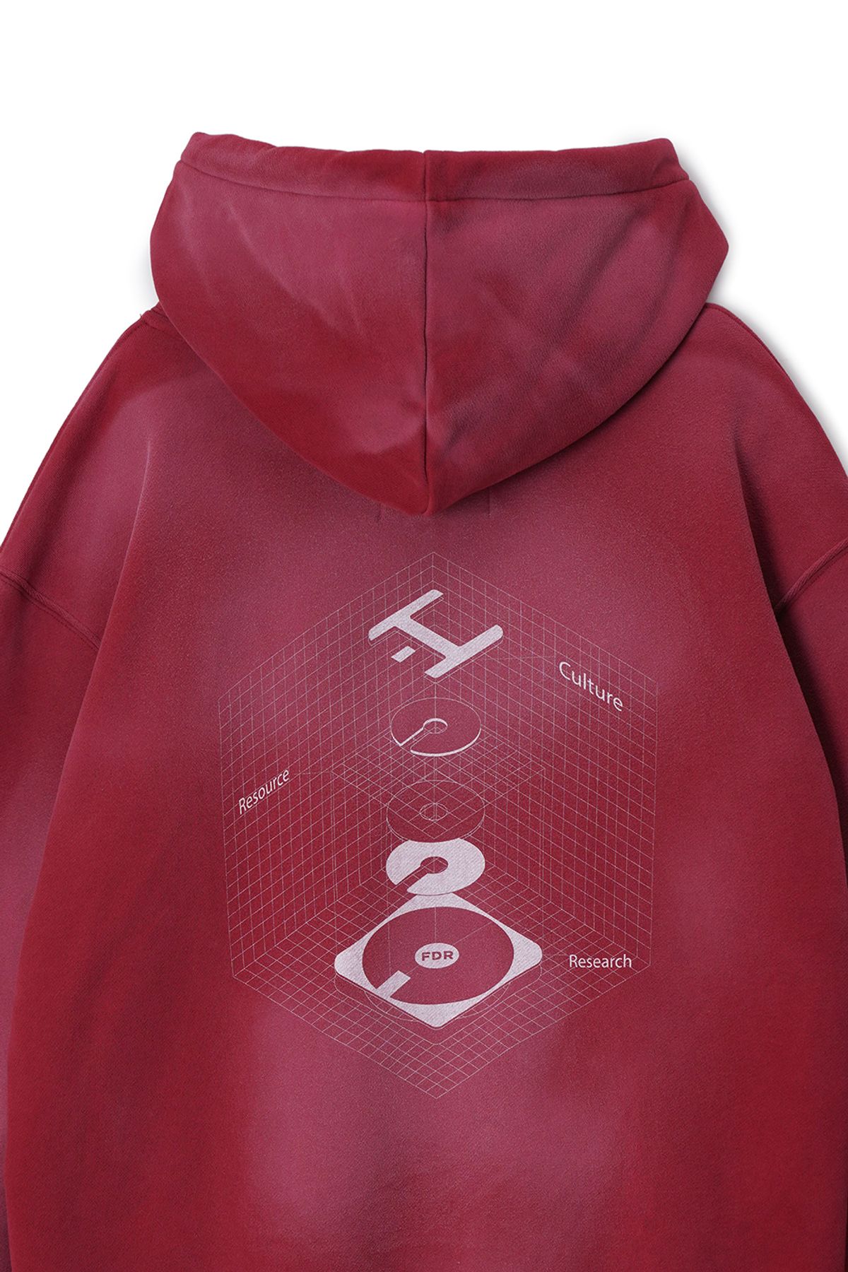 에프디알(FDR) White Air Brushed Blue Print Hood_Navy