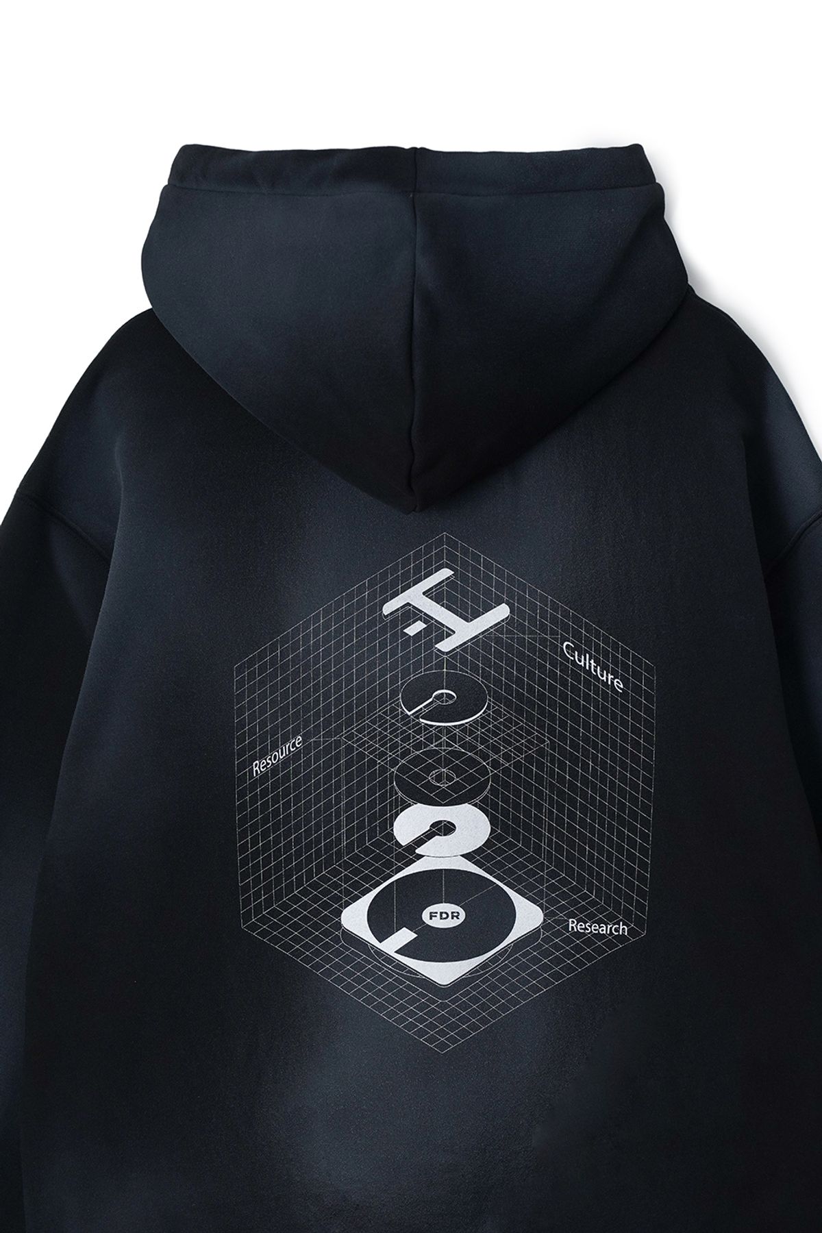 에프디알(FDR) White Air Brushed Blue Print Hood_Navy