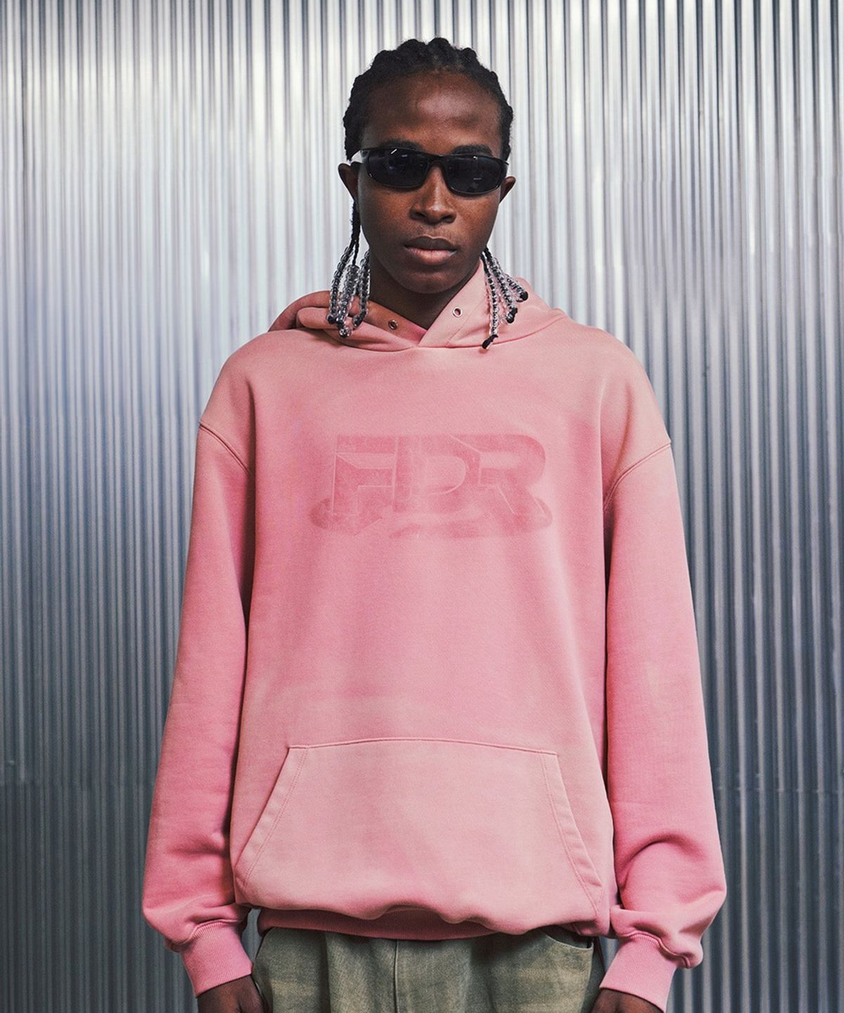 에프디알(FDR) Two Tone Garment Washed FDR Hood_Pink