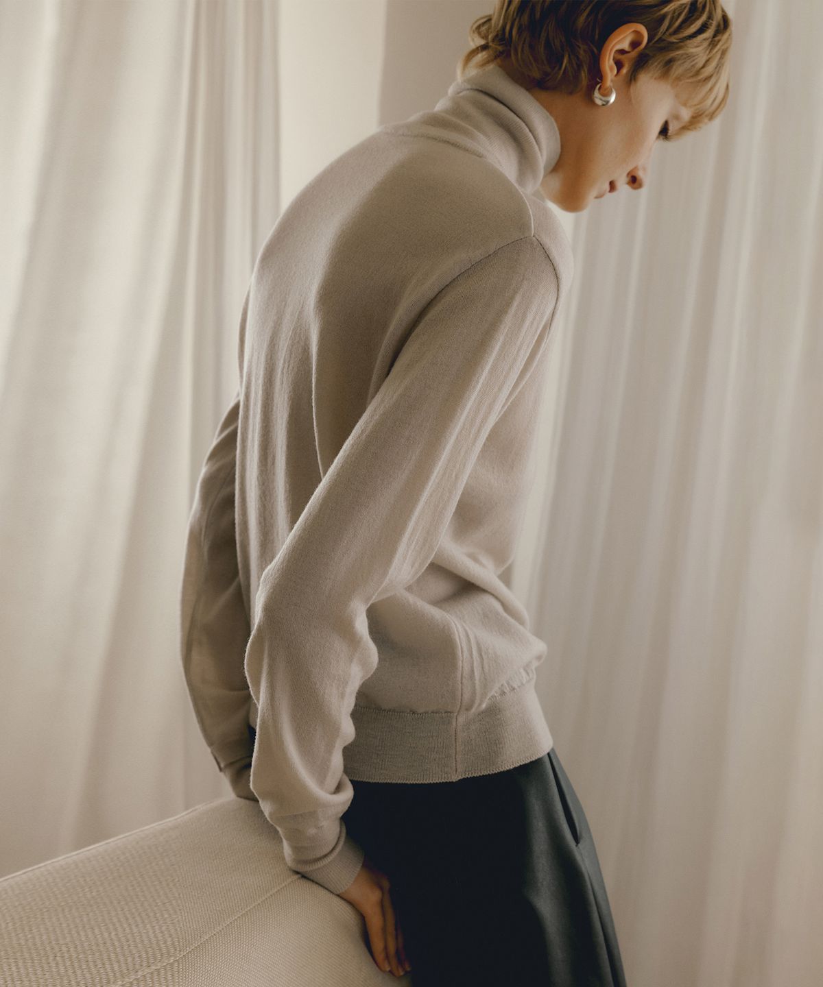 오떼뜨(OCTETTE) MARINO WOOL POLO NECK KNIT_3COLOR