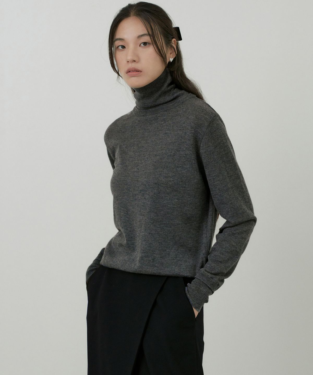 오떼뜨(OCTETTE) MARINO WOOL POLO NECK KNIT_3COLOR