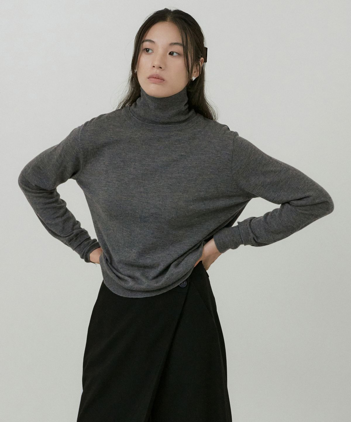 오떼뜨(OCTETTE) MARINO WOOL POLO NECK KNIT_3COLOR