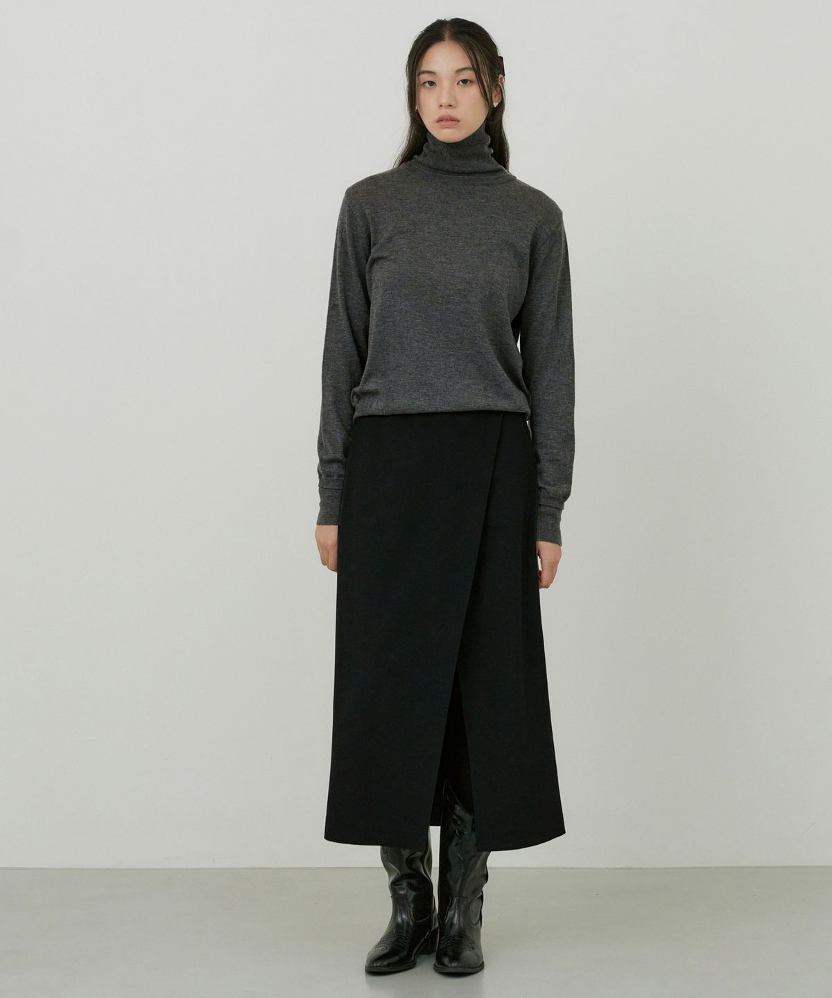 오떼뜨(OCTETTE) MARINO WOOL POLO NECK KNIT_3COLOR