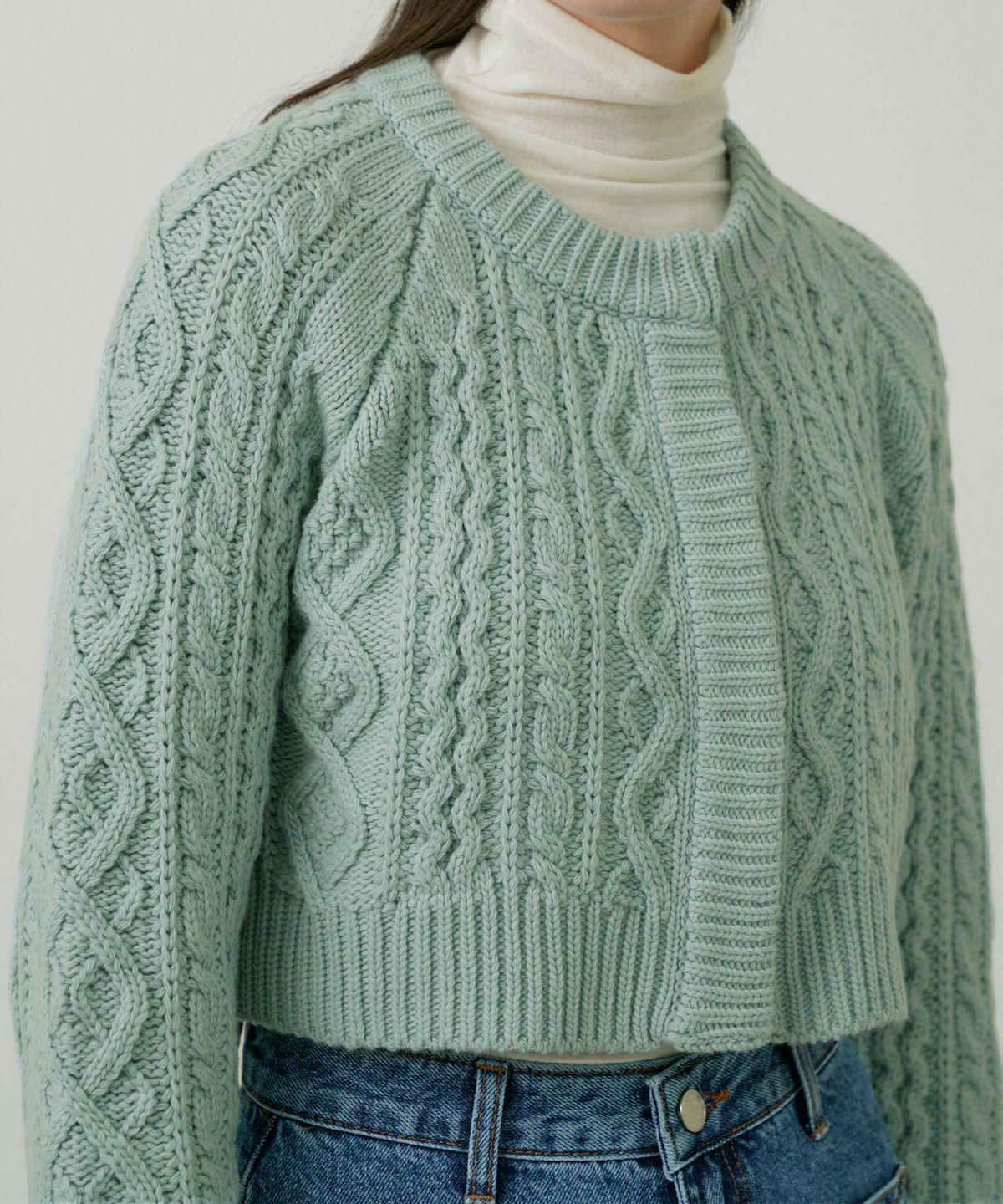 오떼뜨(OCTETTE) WOOL CABLE CARDICAN_3COLOR