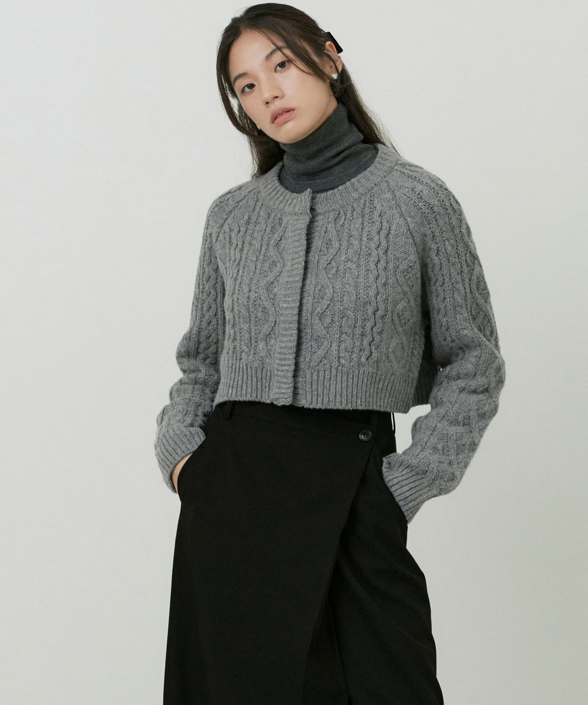 오떼뜨(OCTETTE) WOOL CABLE CARDICAN_3COLOR