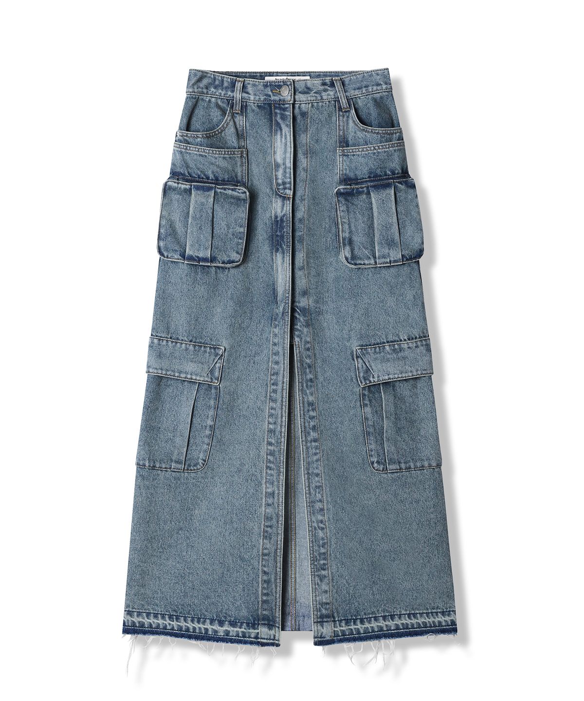 어반드레스(AVANDRESS) Evelyn Long Denim Skirt COTTON BLACK