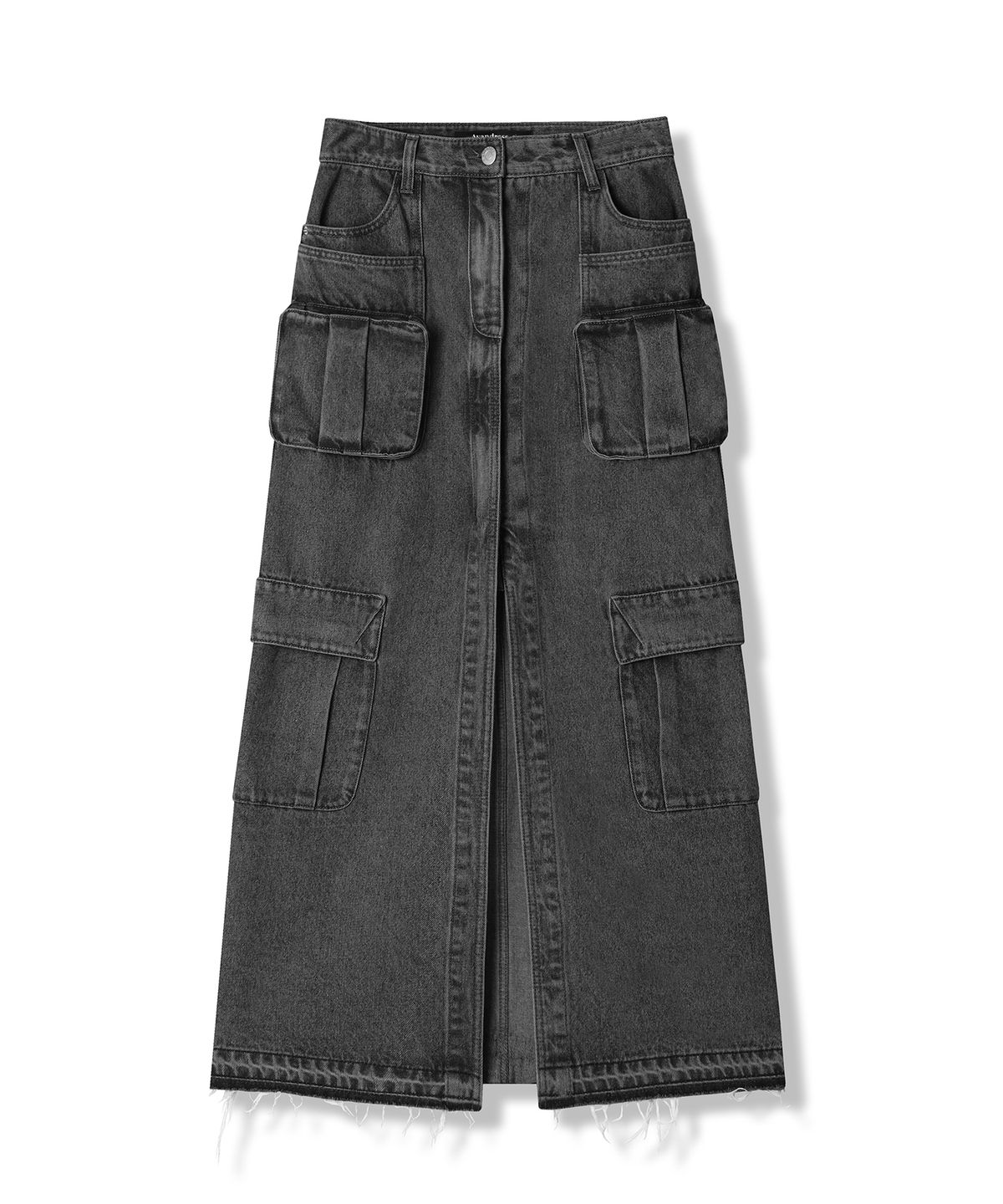 어반드레스(AVANDRESS) Evelyn Long Denim Skirt BLACK