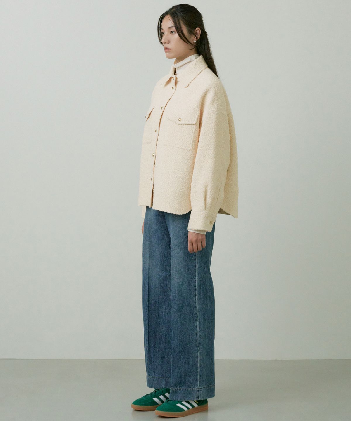 오떼뜨(OCTETTE) WOOL BOUCLE SHIRTS-JK_2COLOR