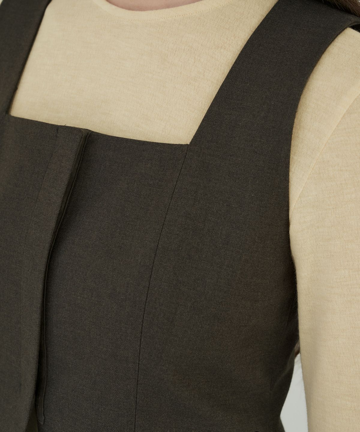 오떼뜨(OCTETTE) SQUARE WOOL VEST_2COLOR