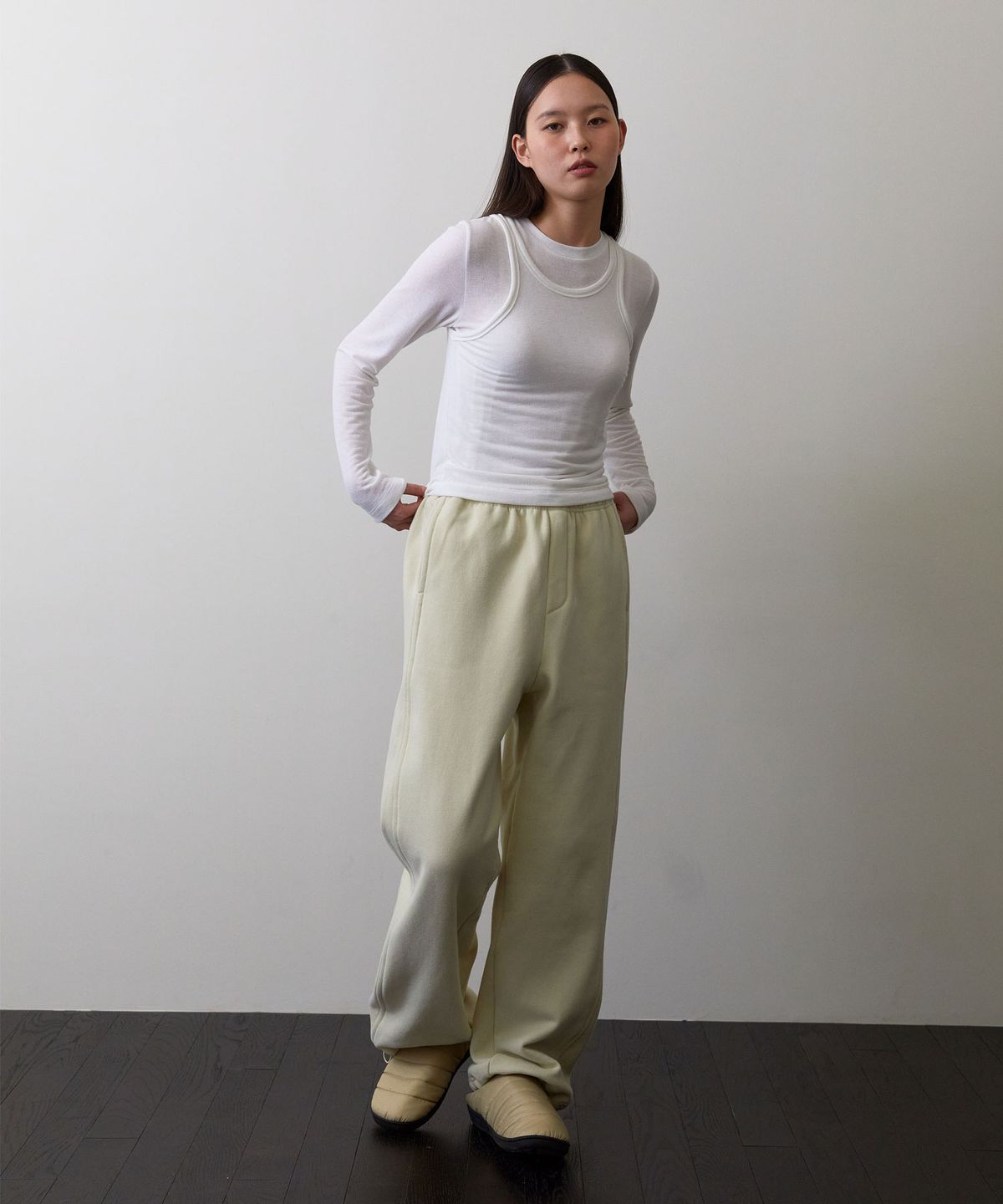 38컴온커먼(38COMEONCOMMON) String Sweats pants (Butter)
