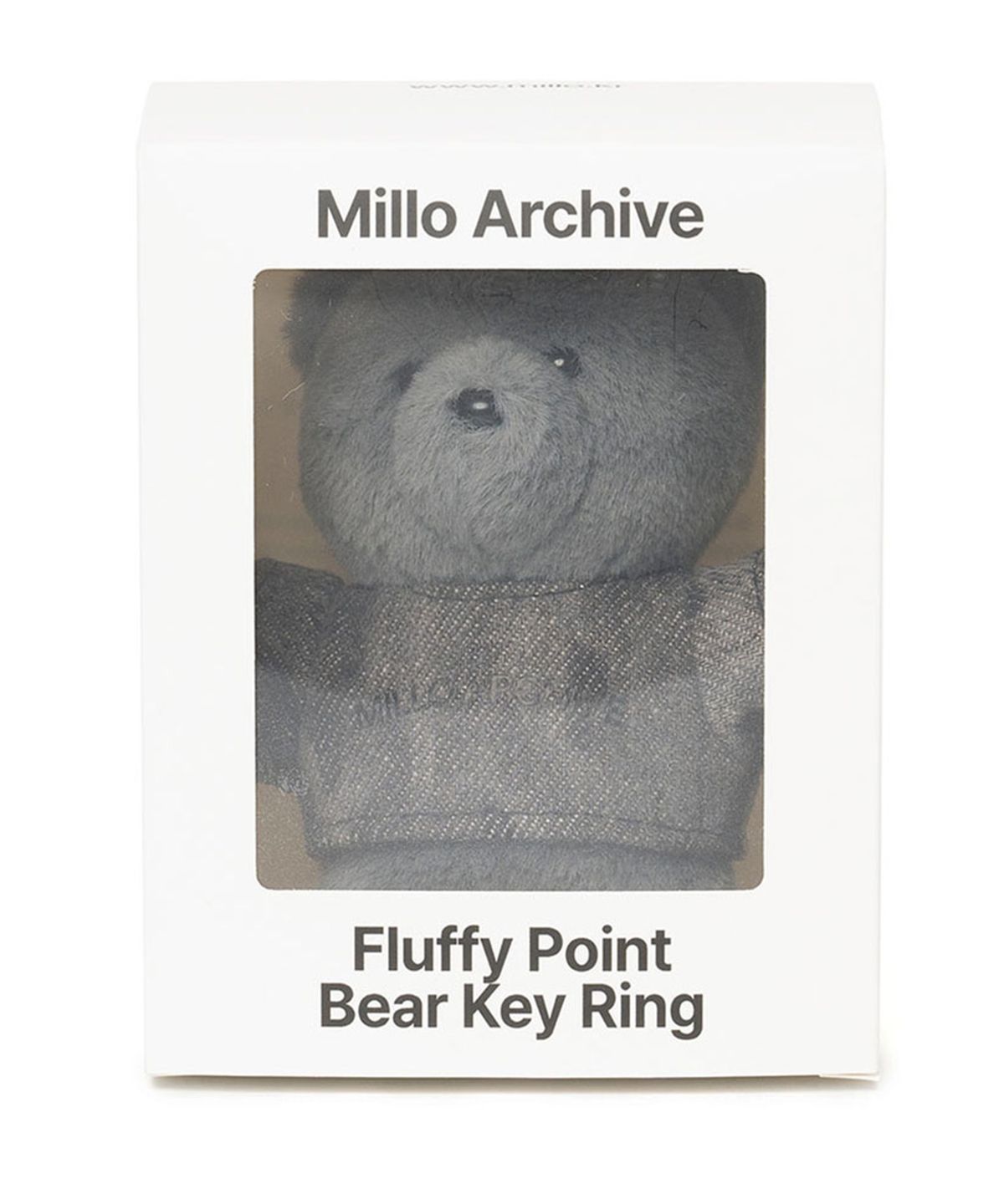 밀로 아카이브(MILLO ARCHIVE) 플러피 포인트 베어 키링 [차콜]