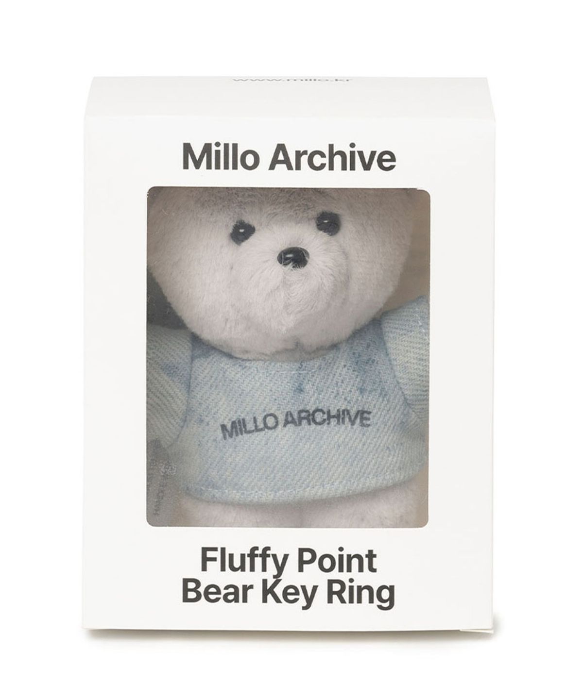 밀로 아카이브(MILLO ARCHIVE) 플러피 포인트 베어 키링 [그레이]