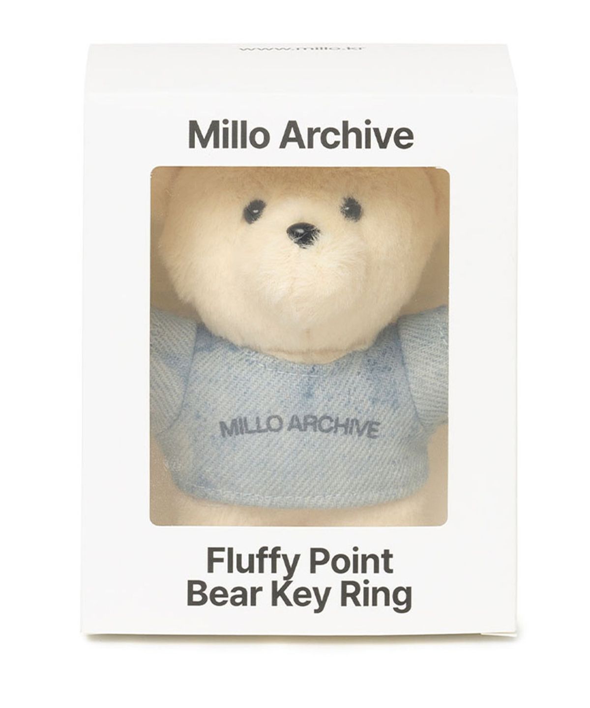 밀로 아카이브(MILLO ARCHIVE) 플러피 포인트 베어 키링 [베이지]