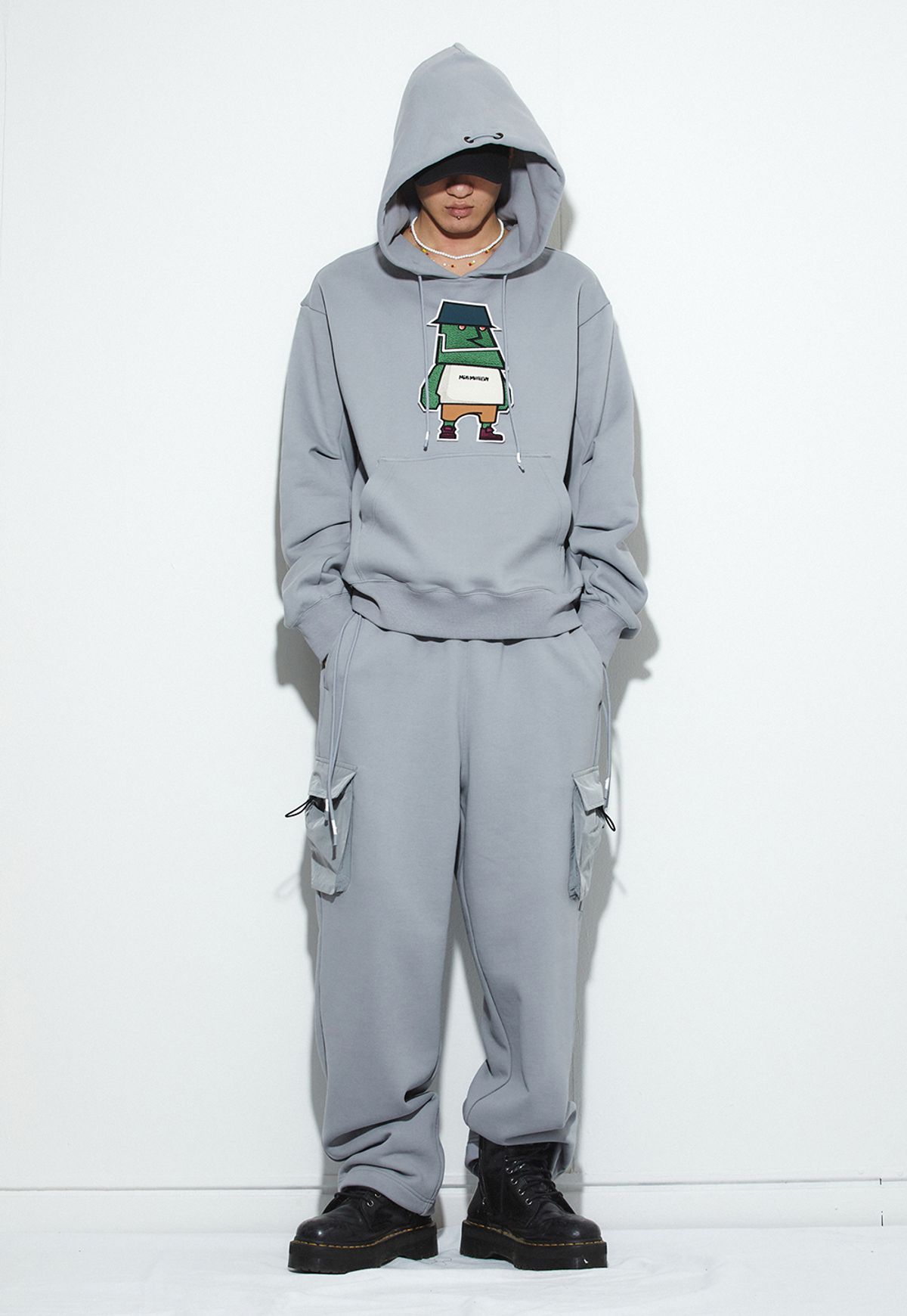 밀리밀리언(MILLIMILLION) COBBLESTONE STONIE HOODIE T09-GREY