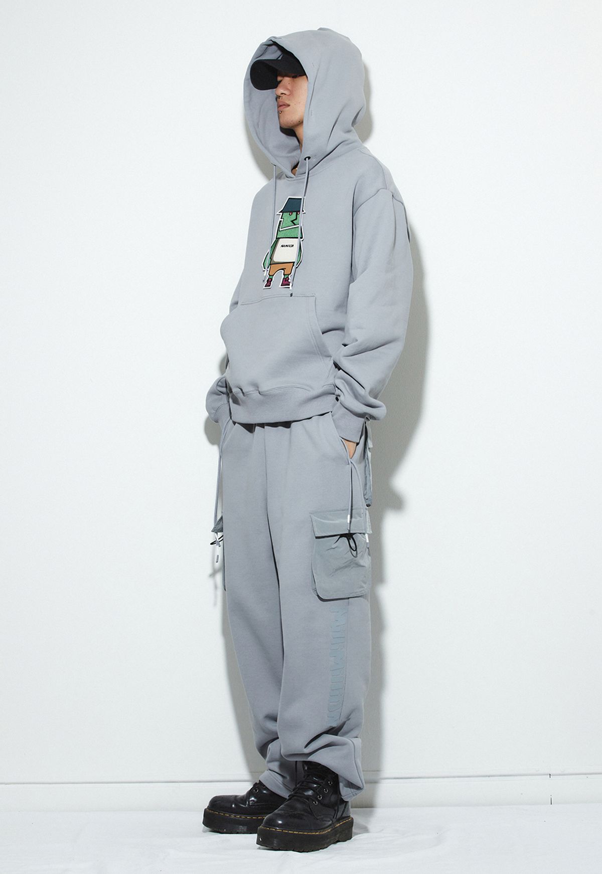밀리밀리언(MILLIMILLION) COBBLESTONE STONIE HOODIE T09-GREY