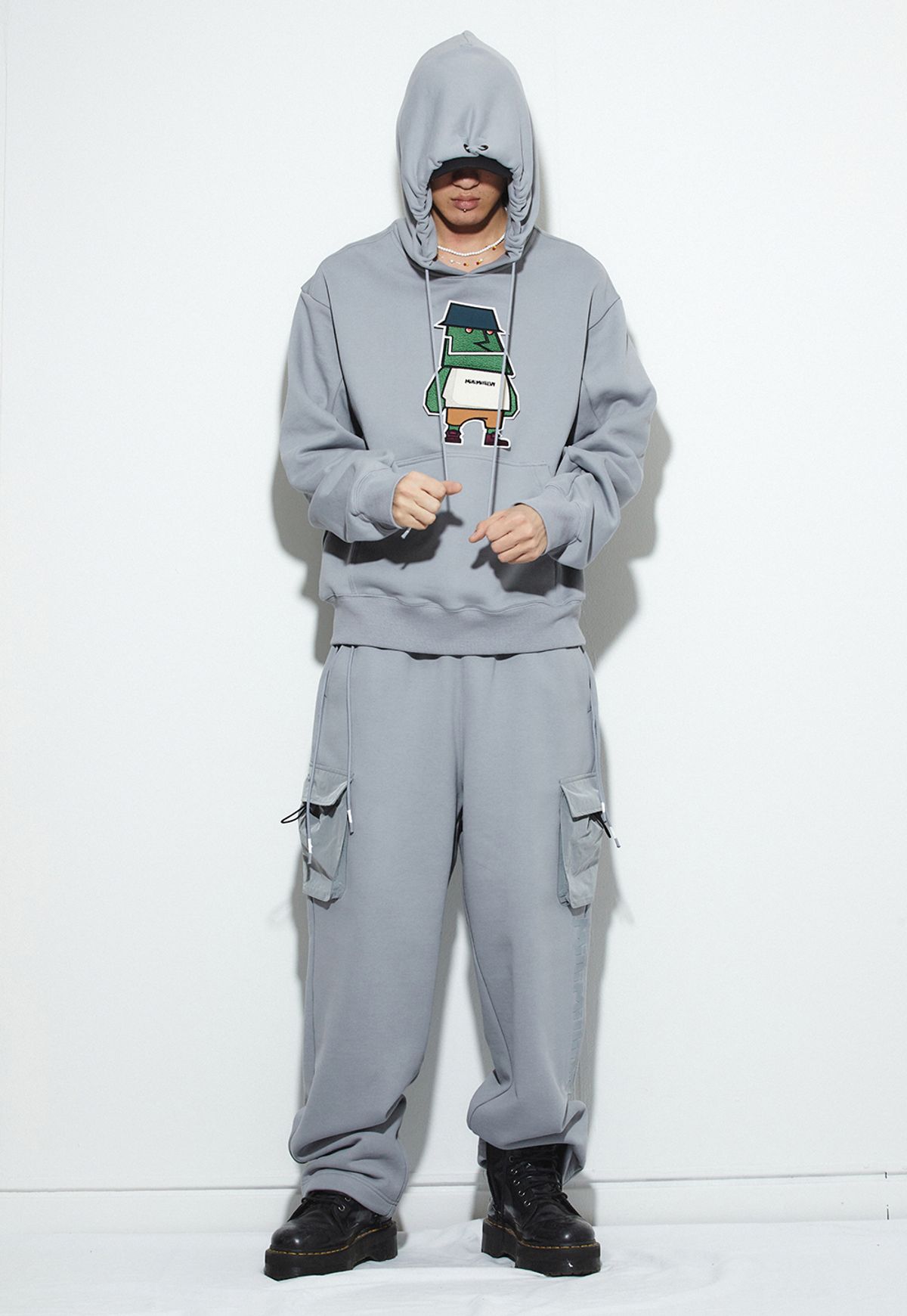 밀리밀리언(MILLIMILLION) COBBLESTONE STONIE HOODIE T09-GREY