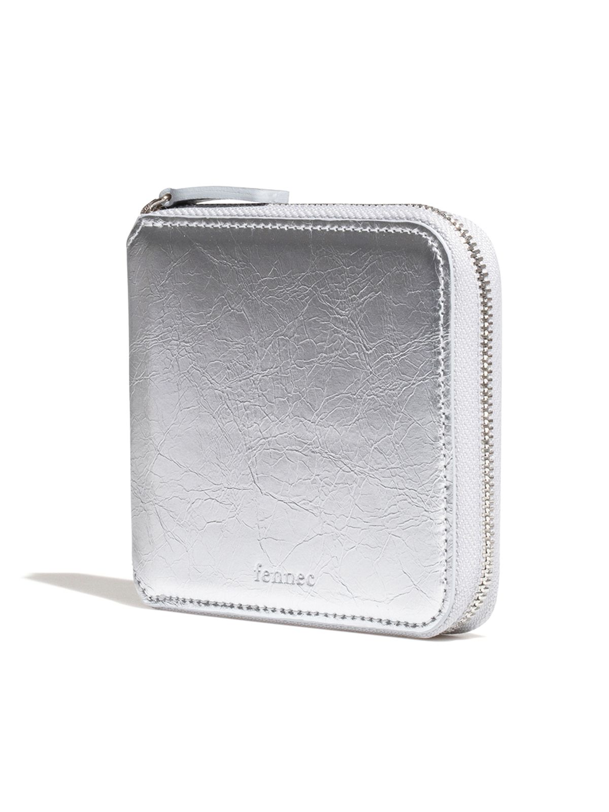 페넥(FENNEC) CRINKLE ZIPPER WALLET - SILVER