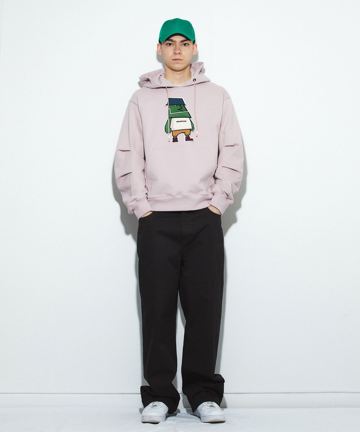 밀리밀리언(MILLIMILLION) COBBLESTONE STONIE HOODIE T09-PINK
