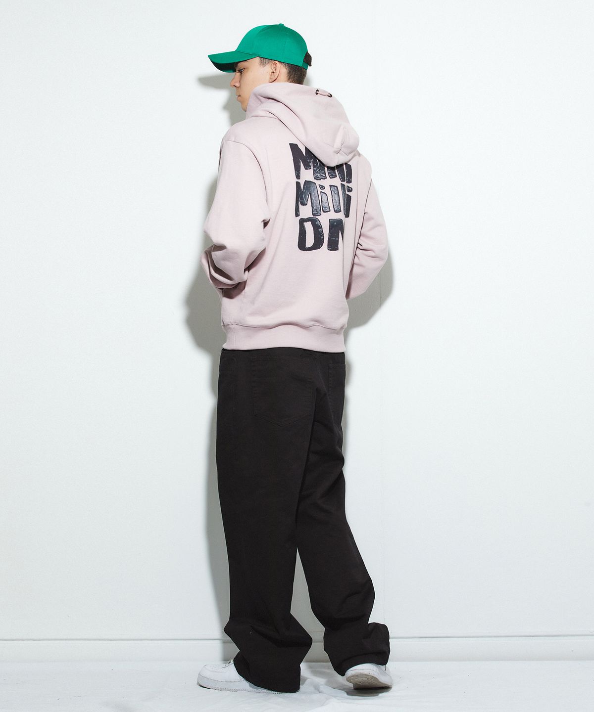 밀리밀리언(MILLIMILLION) COBBLESTONE STONIE HOODIE T09-PINK