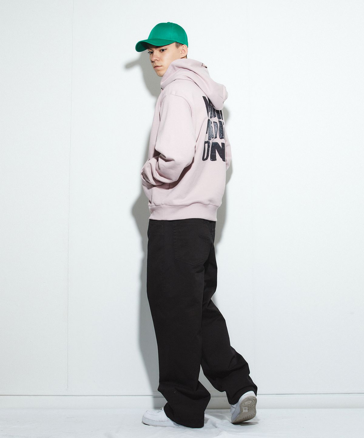 밀리밀리언(MILLIMILLION) COBBLESTONE STONIE HOODIE T09-PINK
