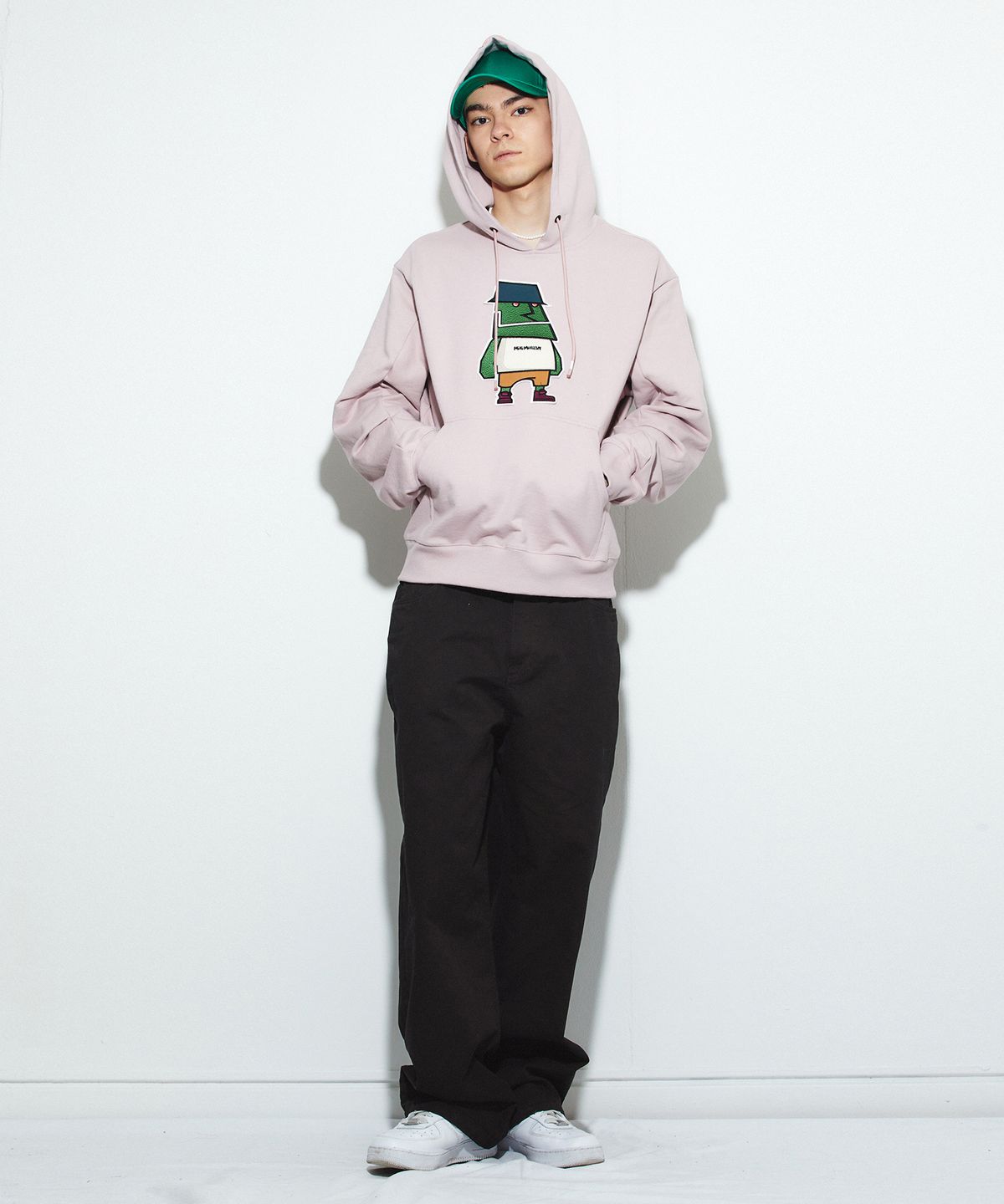 밀리밀리언(MILLIMILLION) COBBLESTONE STONIE HOODIE T09-PINK