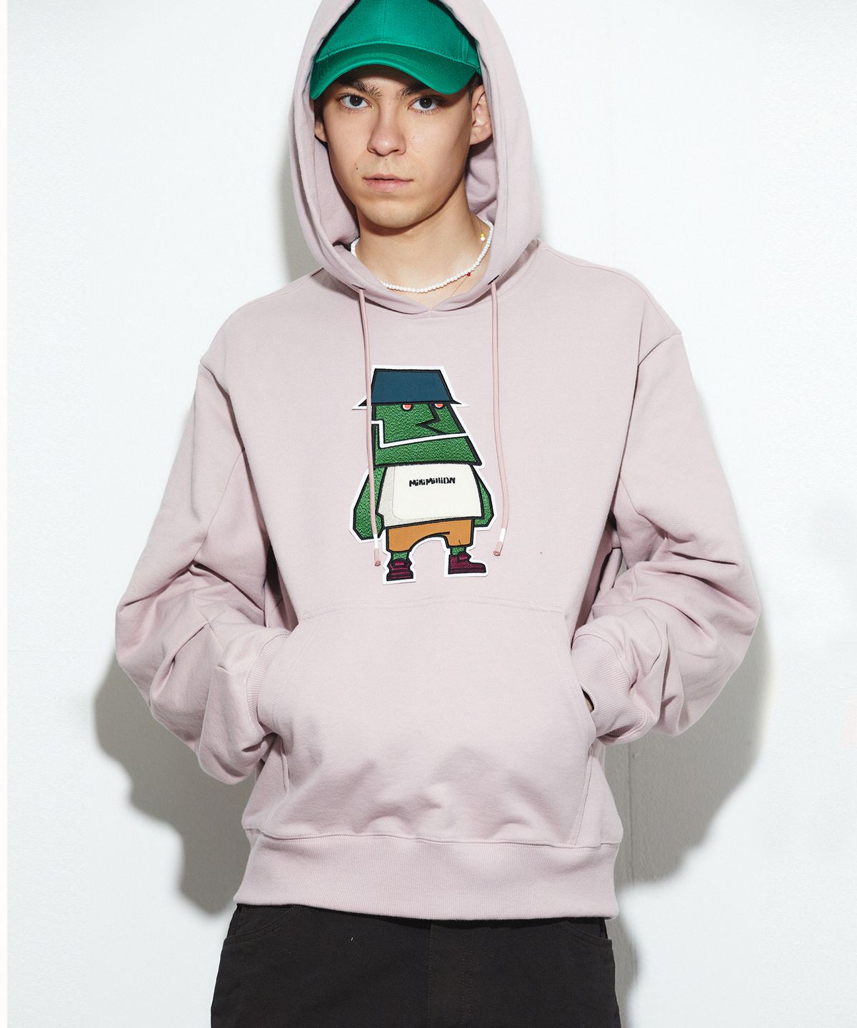 밀리밀리언(MILLIMILLION) COBBLESTONE STONIE HOODIE T09-PINK